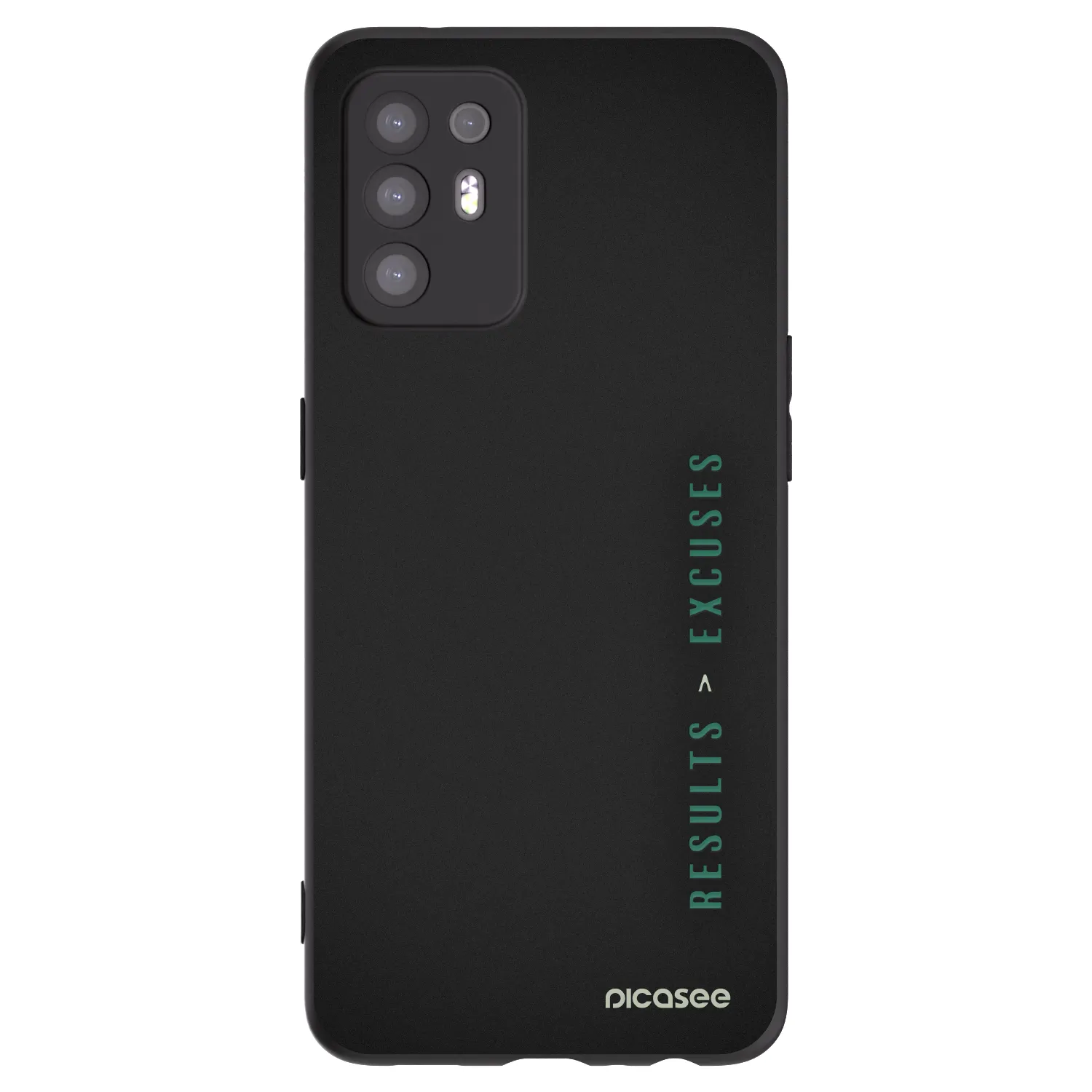 Picasee silikonowe czarne etui na OPPO A94 5G - Results x Excuses
