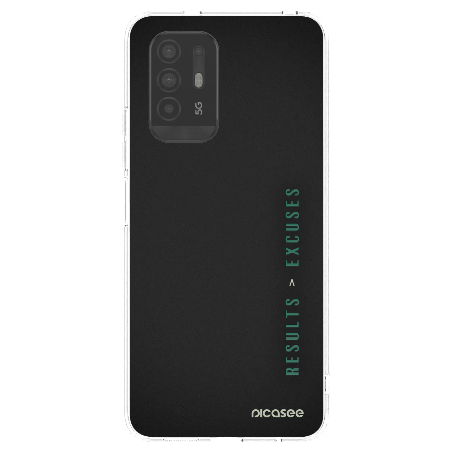 Picasee silikonowe przeźroczyste etui na OPPO A94 5G - Results x Excuses