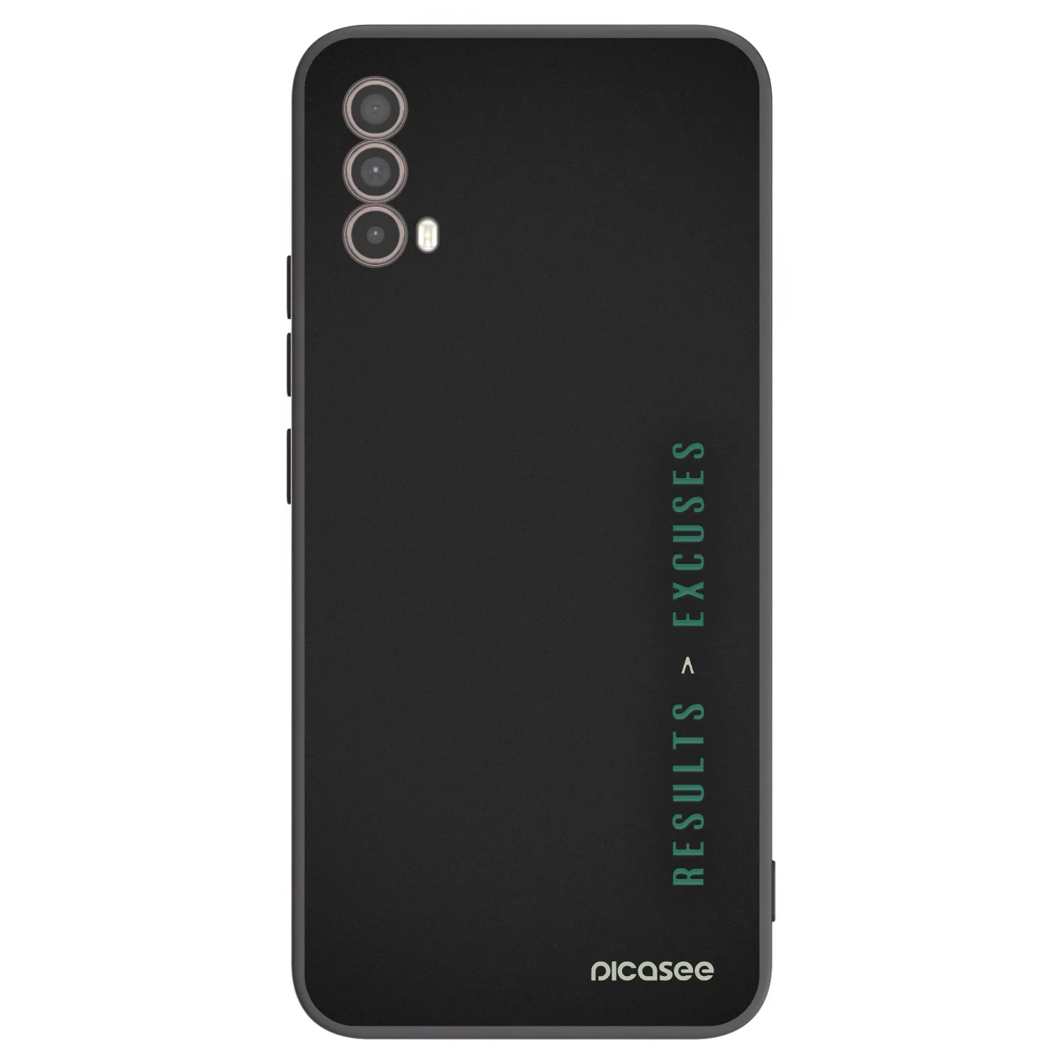 Picasee silikonowe czarne etui na Motorola Moto E40 - Results x Excuses