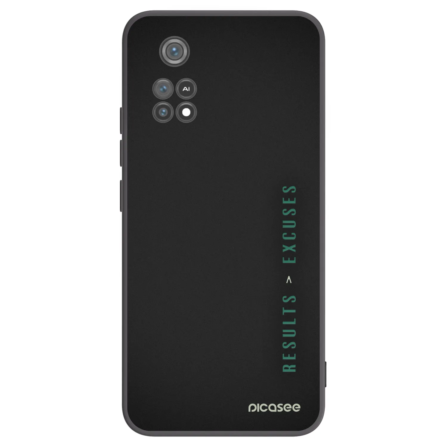 Picasee silikonowe czarne etui na Xiaomi Poco M4 Pro - Results x Excuses