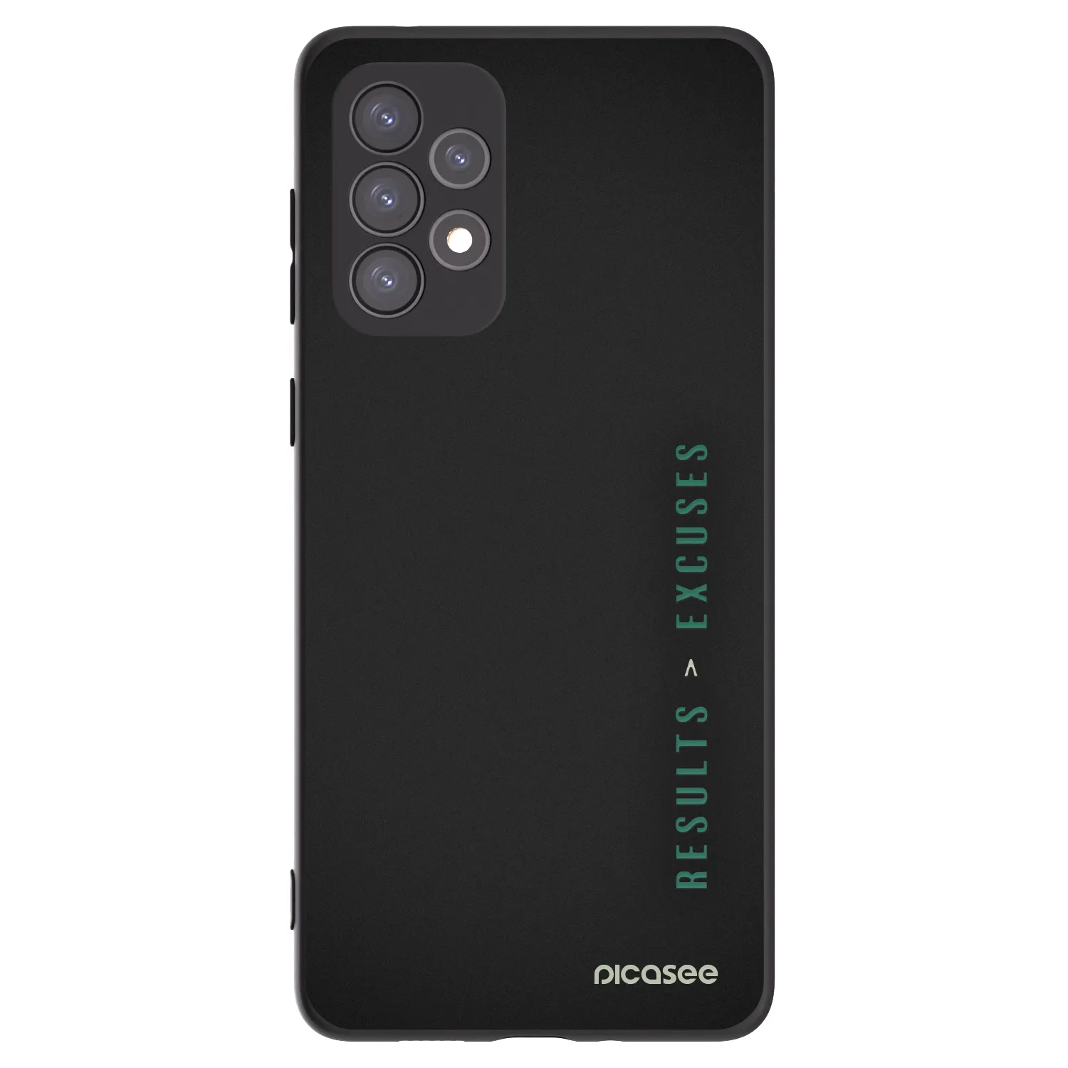Picasee silikonowe czarne etui na Samsung Galaxy A73 5G - Results x Excuses