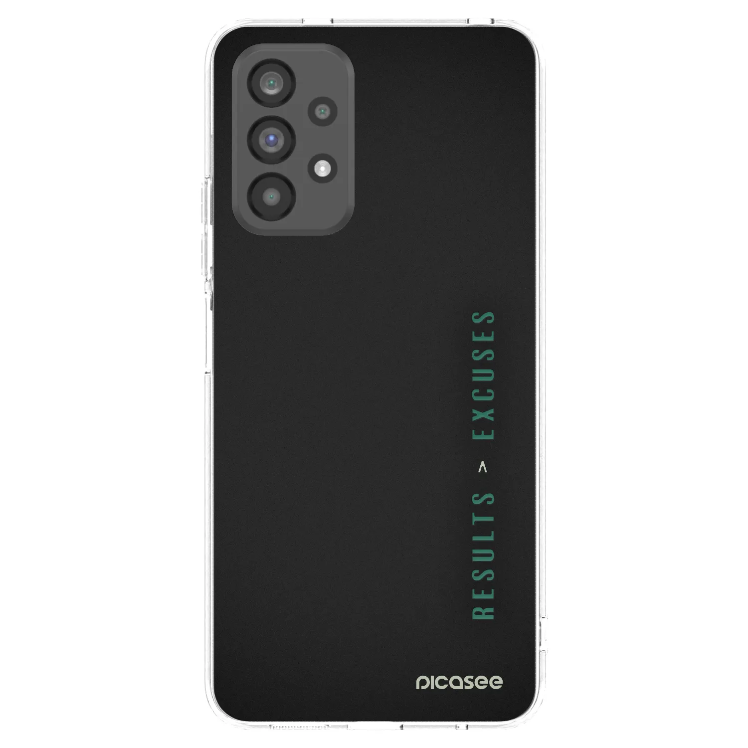 Picasee silikonowe przeźroczyste etui na Samsung Galaxy A73 5G - Results x Excuses
