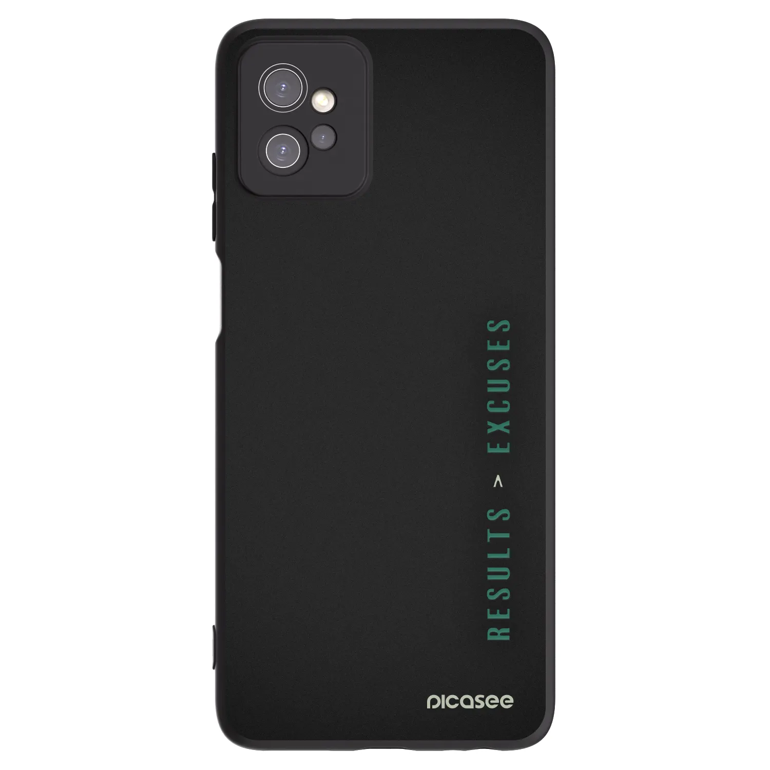 Picasee silikonowe czarne etui na Motorola Moto G32 - Results x Excuses