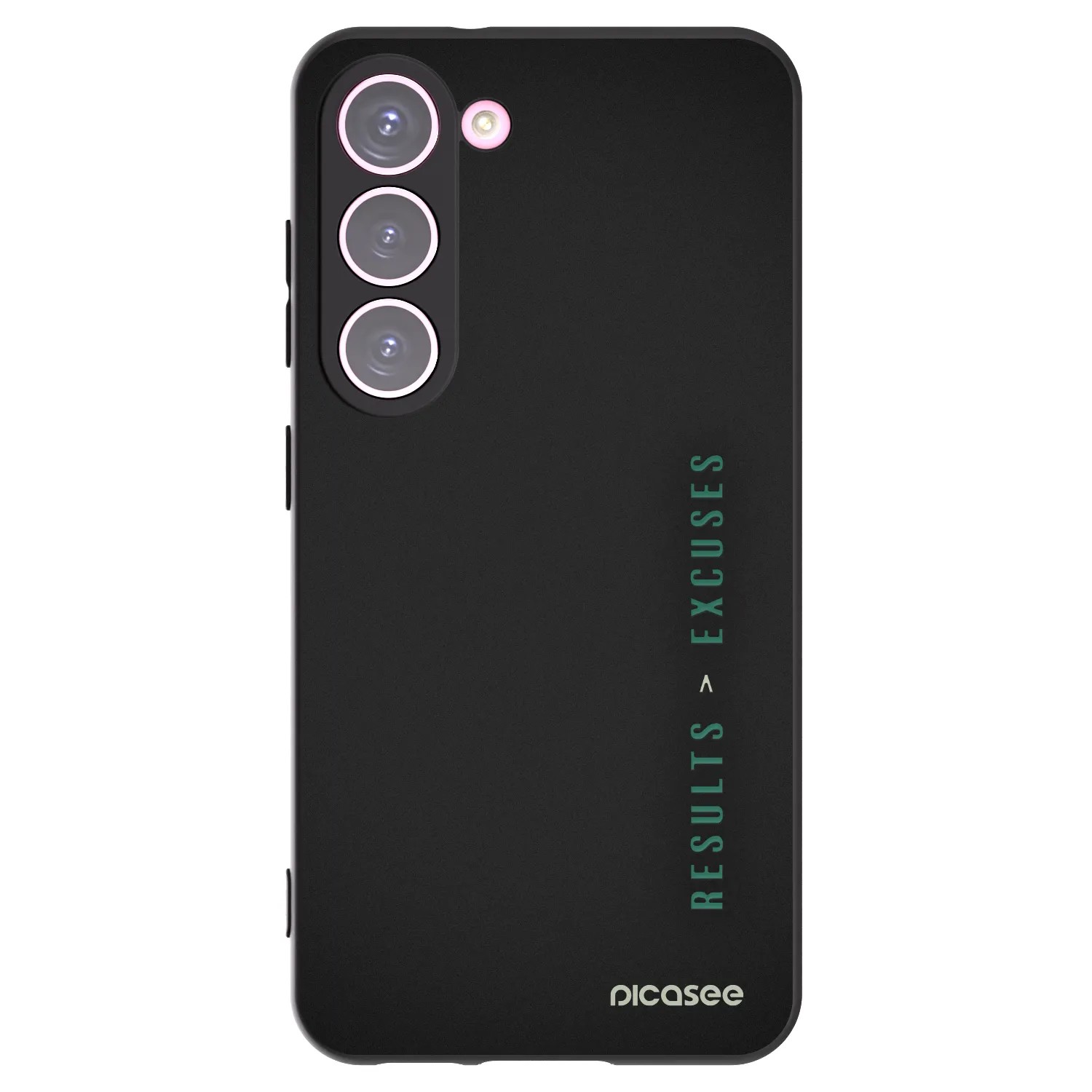 Picasee silikonowe czarne etui na Samsung Galaxy S23 5G - Results x Excuses