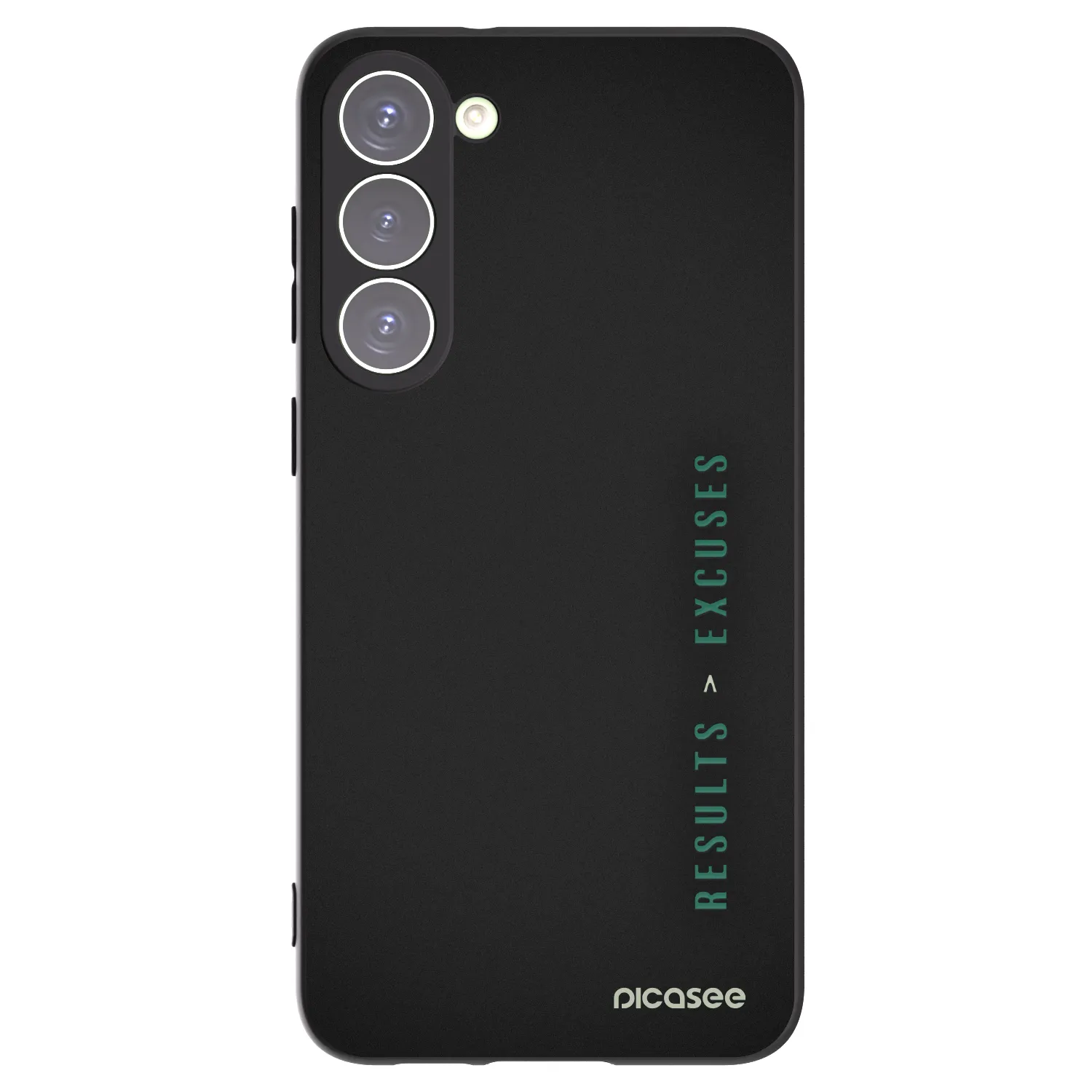 Picasee silikonowe czarne etui na Samsung Galaxy S23+ 5G - Results x Excuses