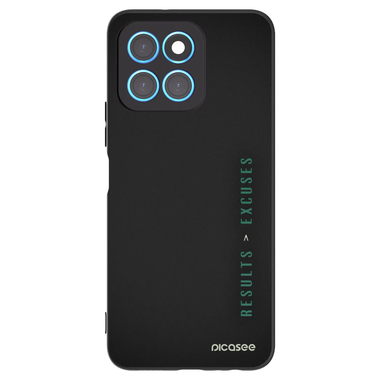 Picasee silikonowe czarne etui na Honor X8 5G - Results x Excuses