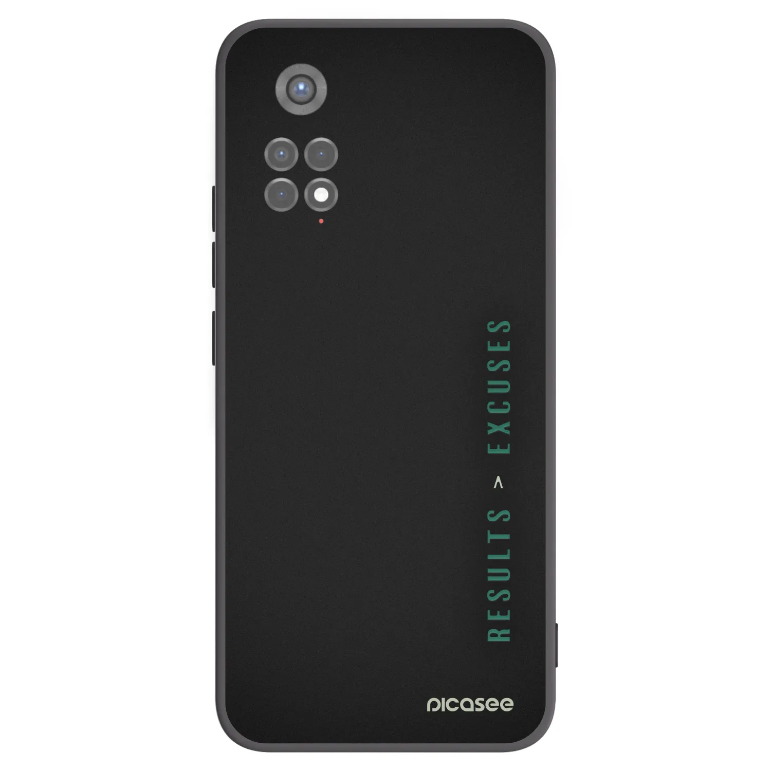 Picasee silikonowe czarne etui na Xiaomi Redmi Note 11S 5G - Results x Excuses