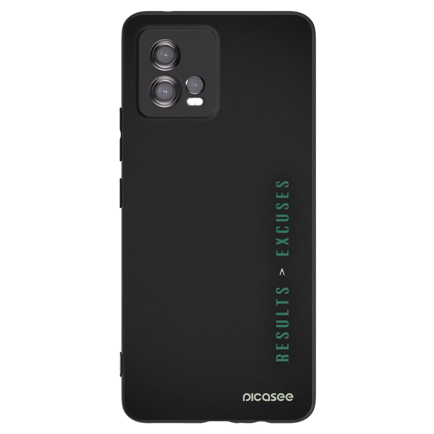Picasee silikonowe czarne etui na Motorola Moto G72 - Results x Excuses