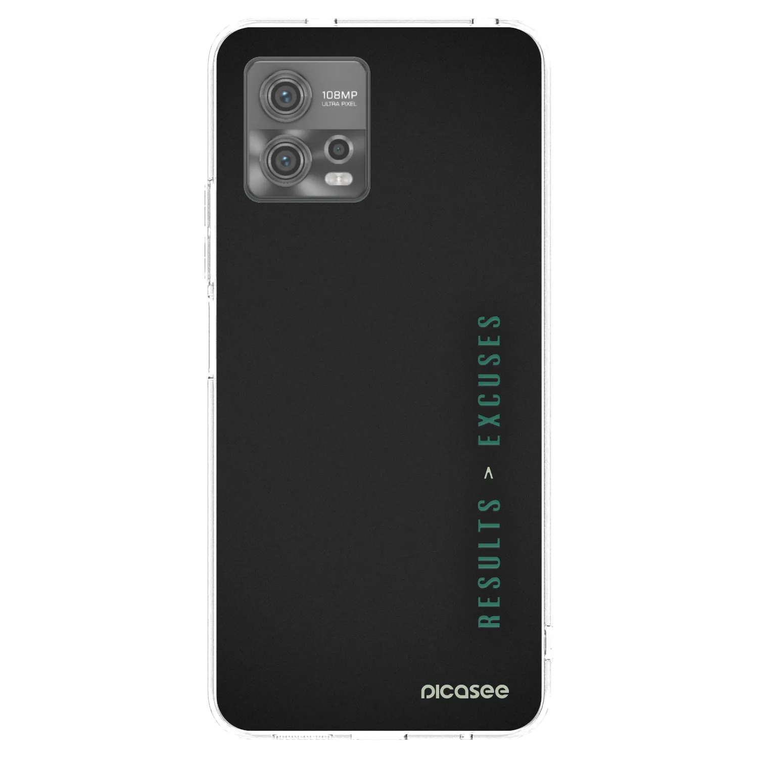 Picasee silikonowe przeźroczyste etui na Motorola Moto G72 - Results x Excuses