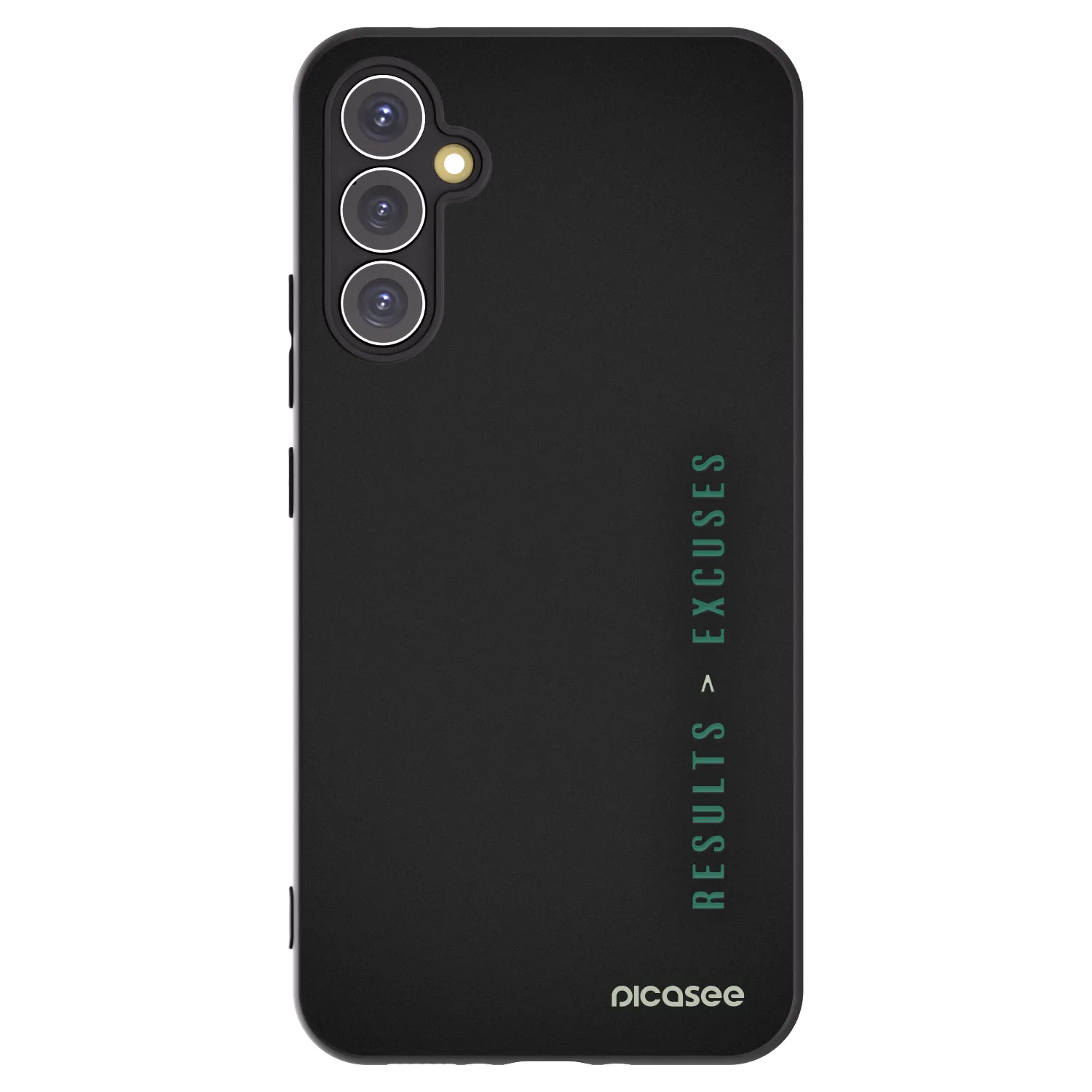Picasee silikonowe czarne etui na Samsung Galaxy A34 5G A346B - Results x Excuses
