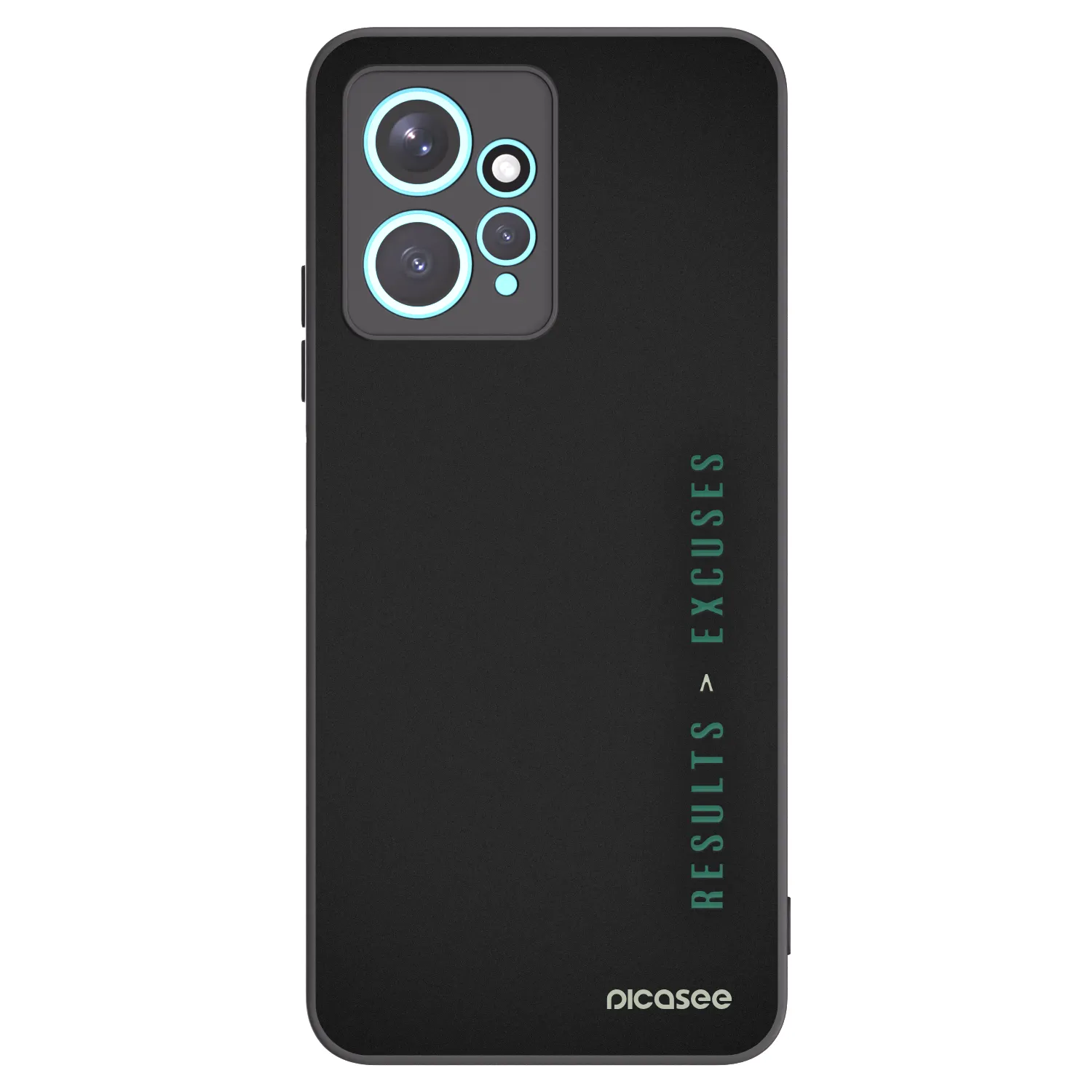 Picasee silikonowe czarne etui na Xiaomi Redmi Note 12 4G - Results x Excuses