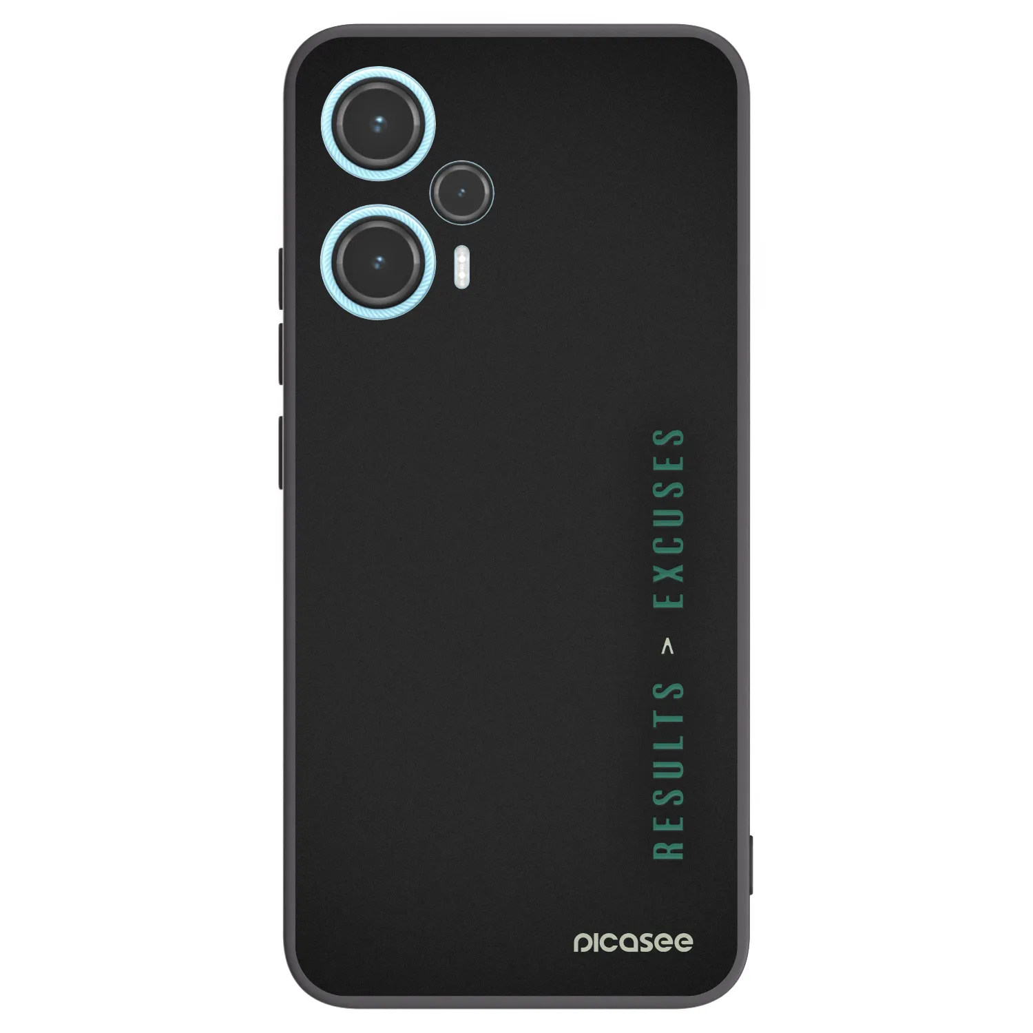 Picasee silikonowe czarne etui na Xiaomi Poco F5 - Results x Excuses