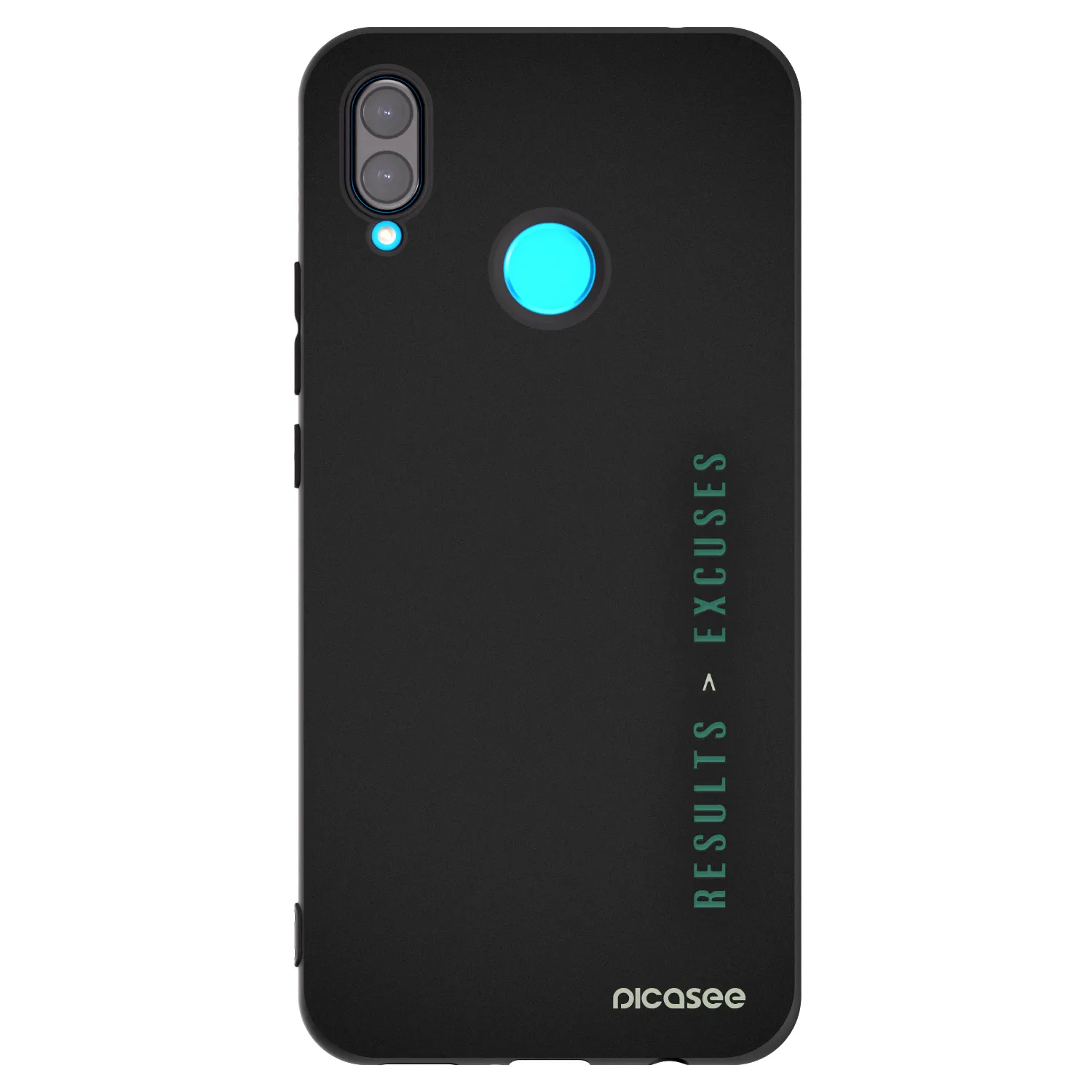 Picasee silikonowe czarne etui na Huawei Nova 3i - Results x Excuses