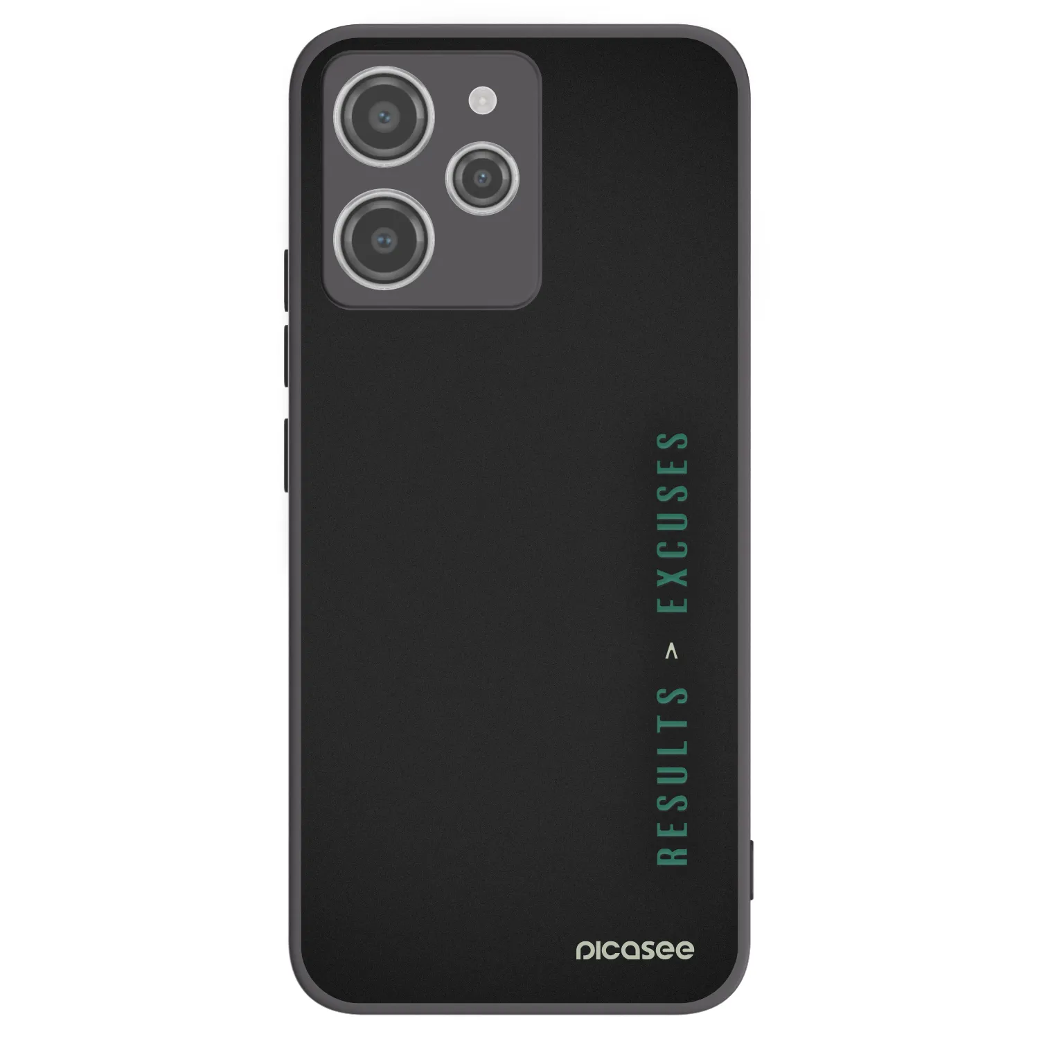 Picasee silikonowe czarne etui na Xiaomi Redmi 12 4G - Results x Excuses