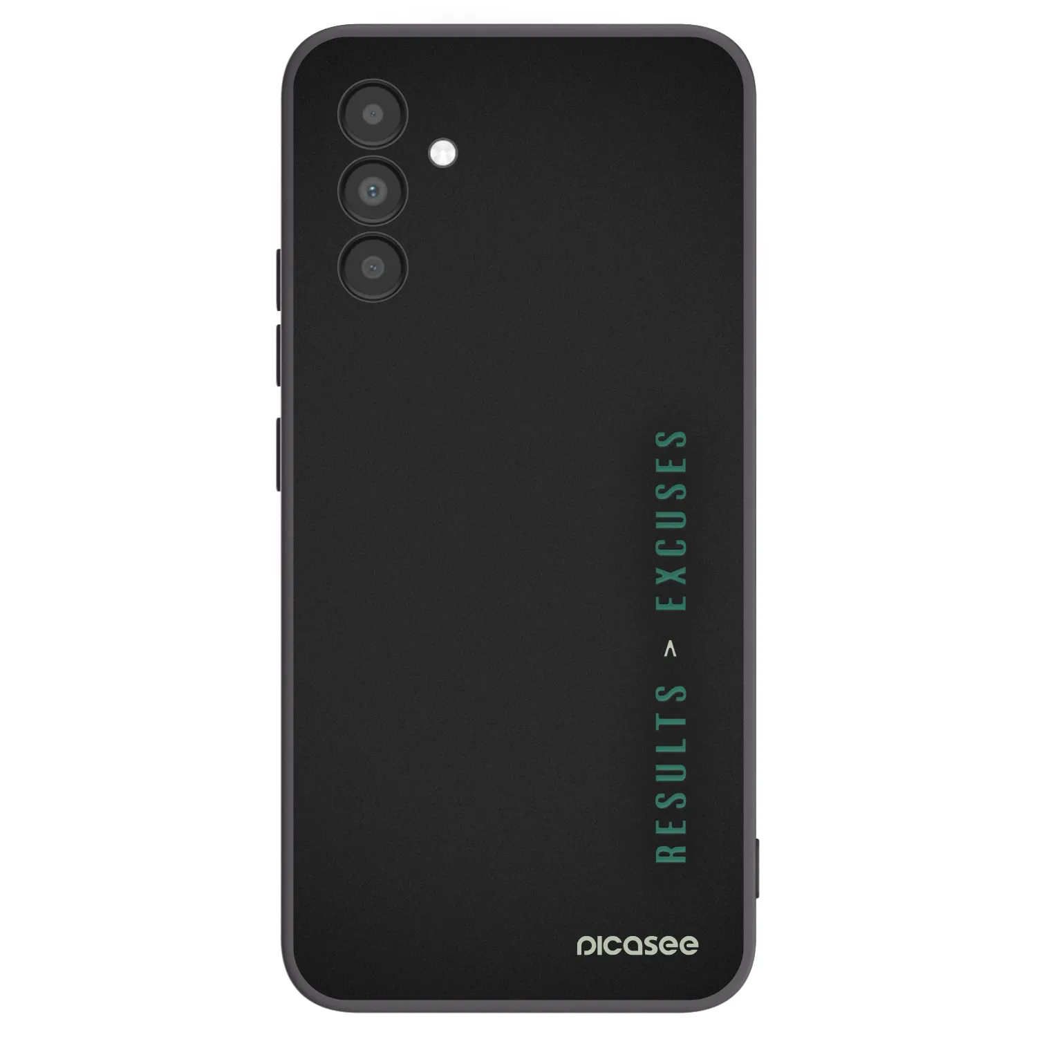 Picasee silikonowe czarne etui na Samsung Galaxy A04s A047F - Results x Excuses
