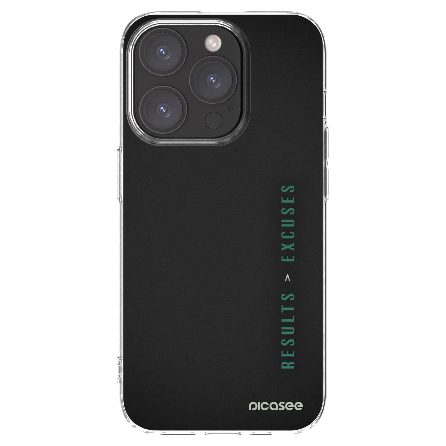 Picasee silikonowe przeźroczyste etui na Apple iPhone 15 Pro - Results x Excuses