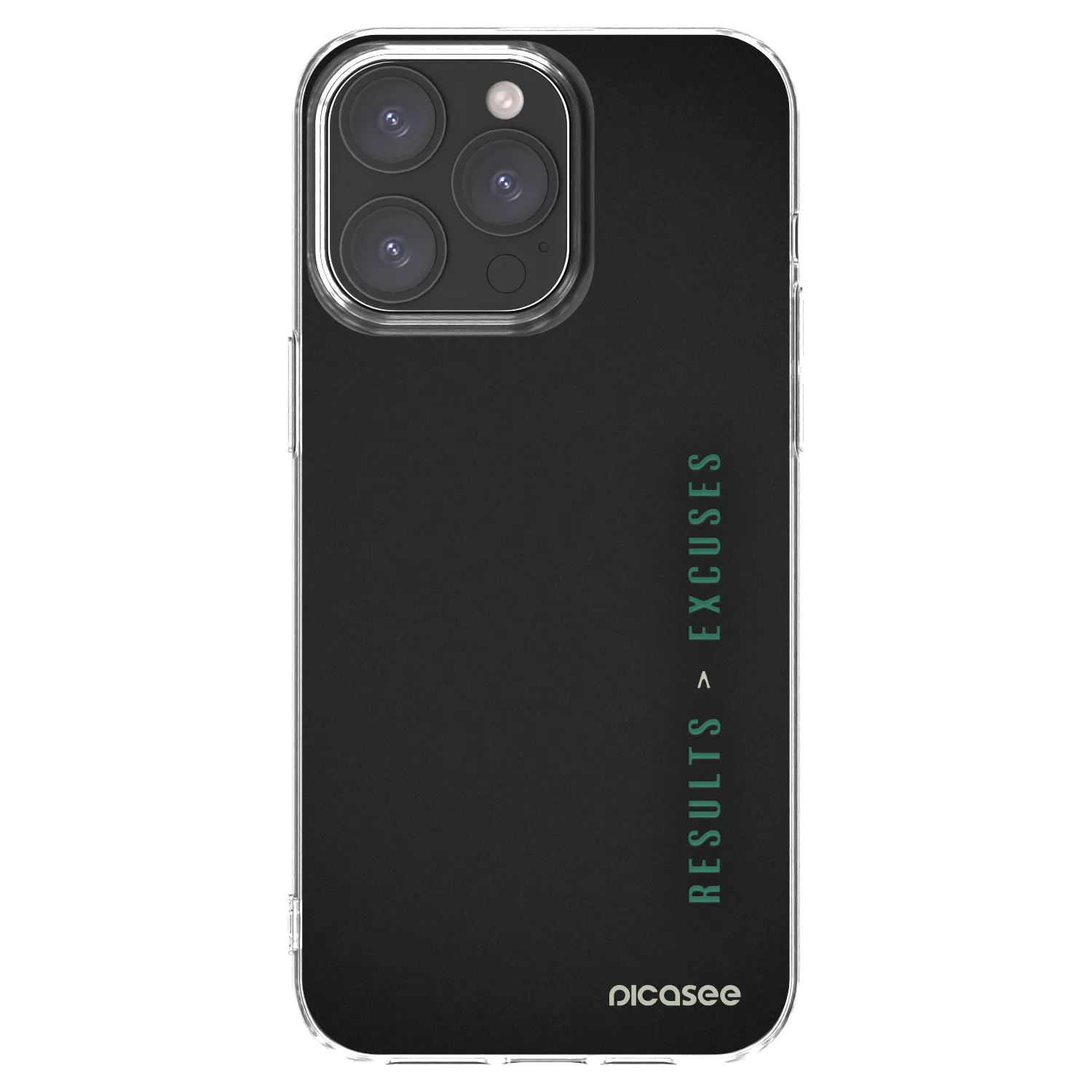 Picasee silikonowe przeźroczyste etui na Apple iPhone 15 Pro Max - Results x Excuses
