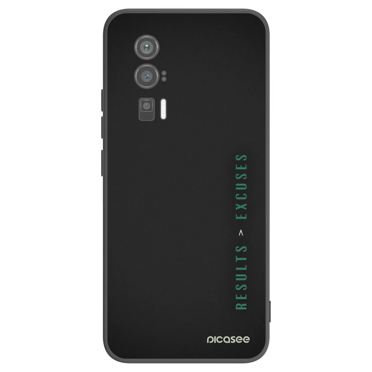 Picasee silikonowe czarne etui na Xiaomi Poco F5 Pro 5G - Results x Excuses