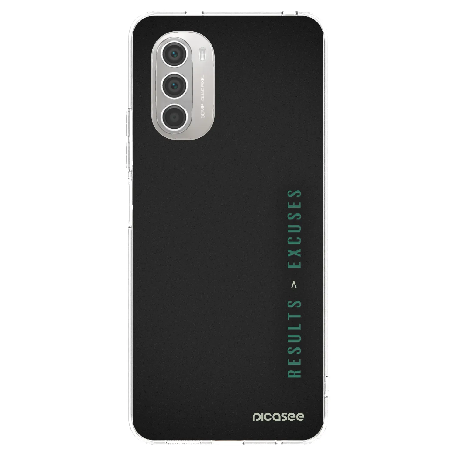 Picasee silikonowe przeźroczyste etui na Motorola Moto G51 - Results x Excuses