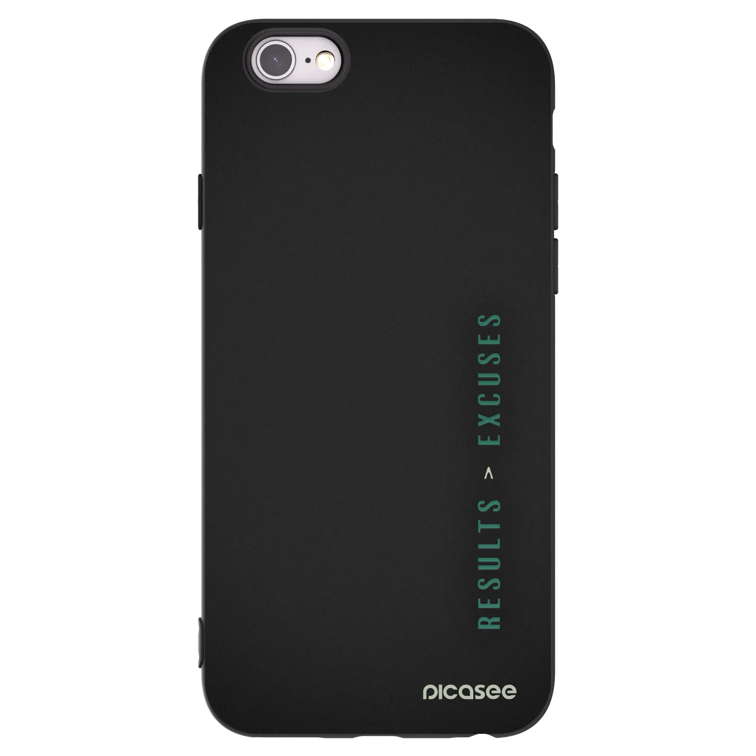 Picasee silikonowe czarne etui na Apple iPhone 6/6S - Results x Excuses