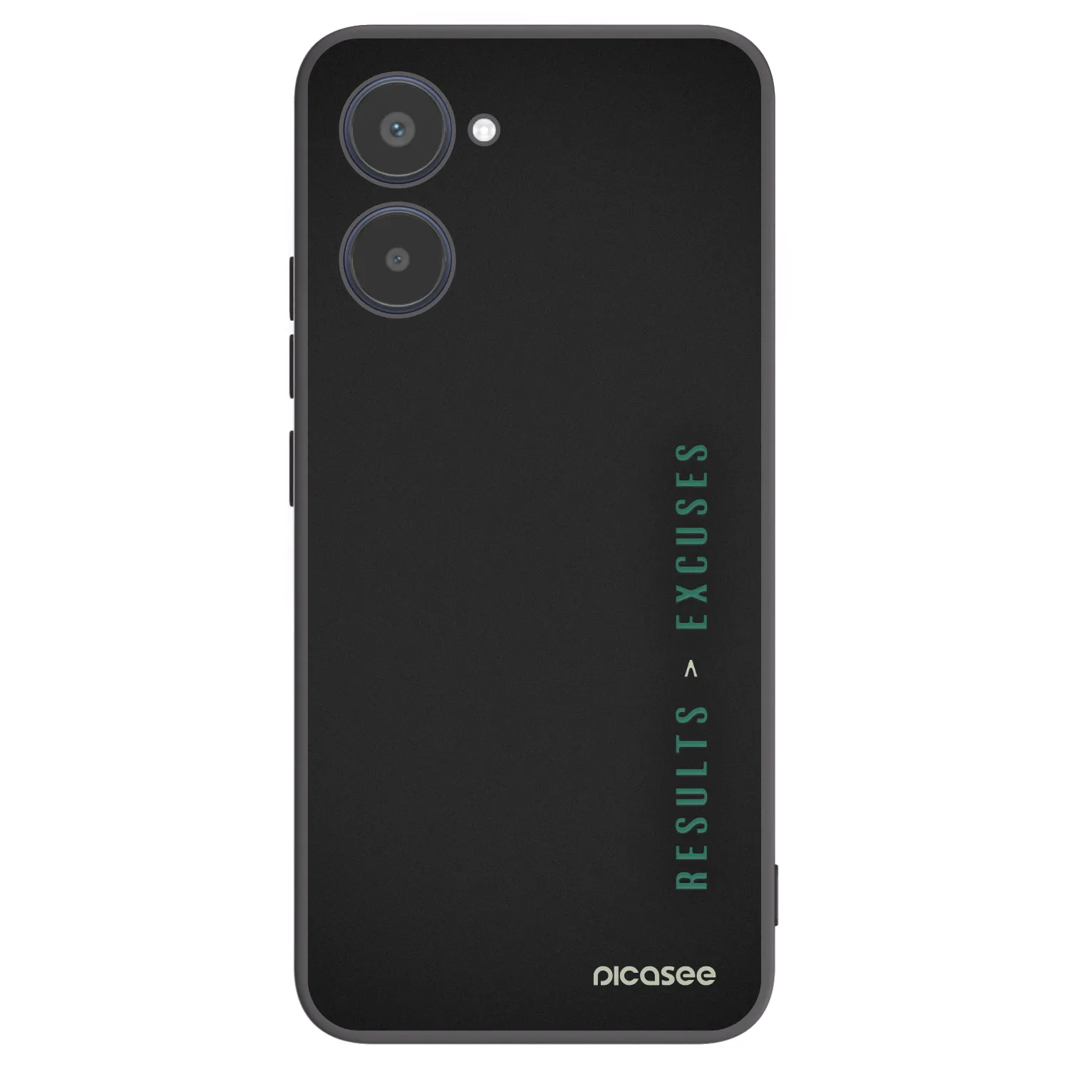 Picasee silikonowe czarne etui na Realme 10 4G - Results x Excuses