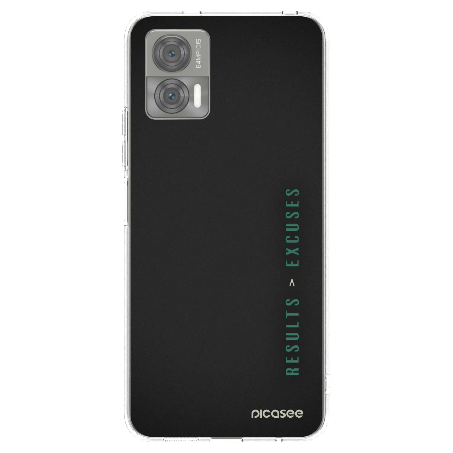 Picasee silikonowe przeźroczyste etui na Motorola Edge 30 Neo - Results x Excuses