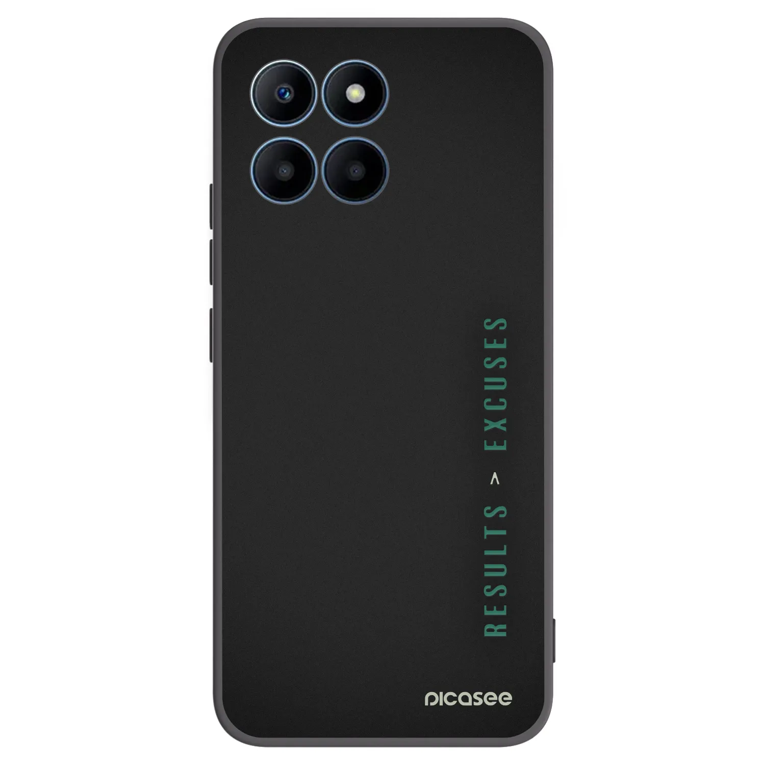 Picasee silikonowe czarne etui na Honor 70 Lite - Results x Excuses