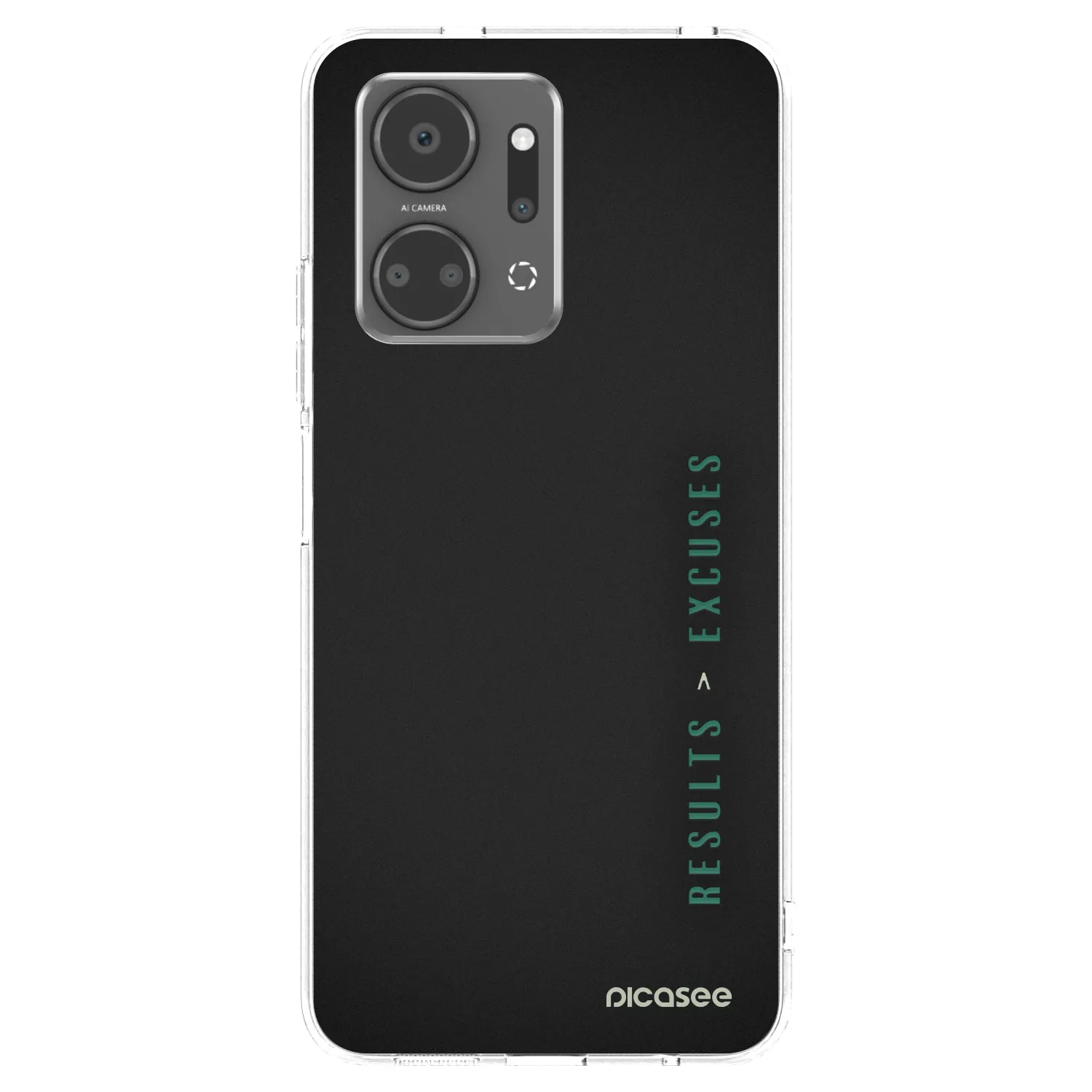 Picasee silikonowe przeźroczyste etui na Honor X7a - Results x Excuses