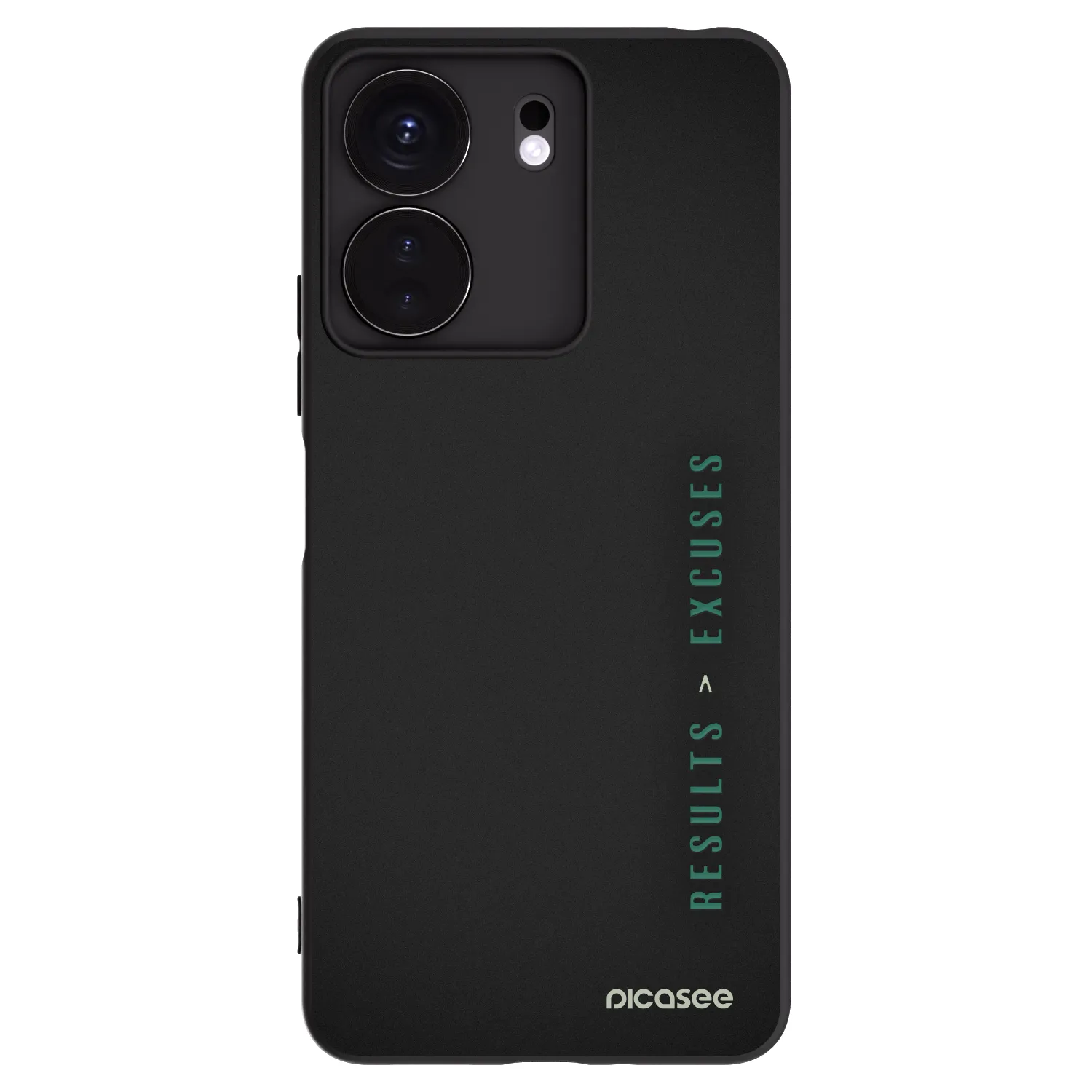 Picasee silikonowe czarne etui na Xiaomi Redmi 13C 4G - Results x Excuses