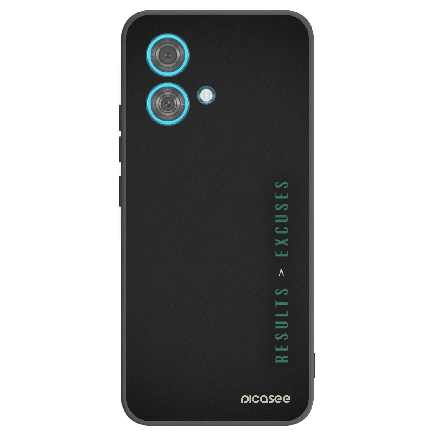 Picasee silikonowe czarne etui na Motorola Edge 40 Neo - Results x Excuses