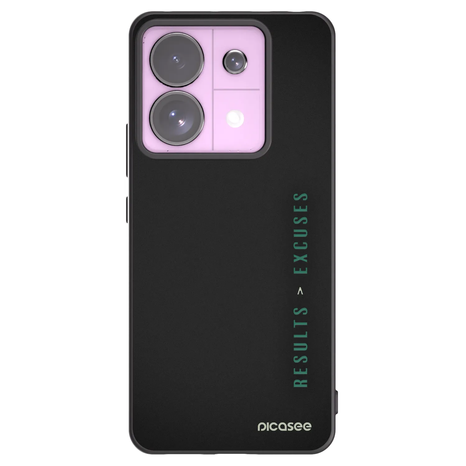 Picasee silikonowe czarne etui na Xiaomi Redmi Note 13 Pro 5G - Results x Excuses