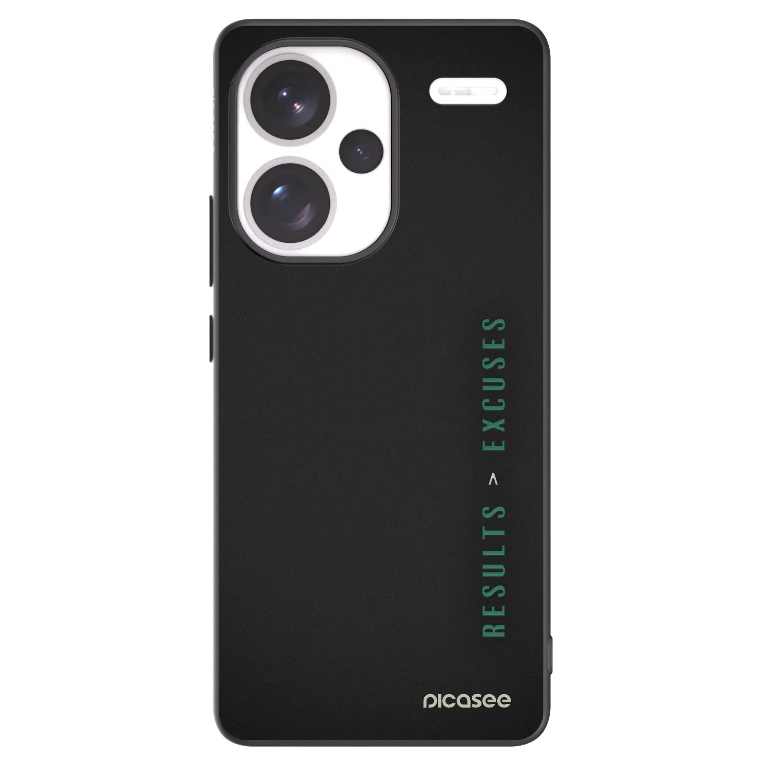 Picasee silikonowe czarne etui na Xiaomi Redmi Note 13 Pro+ 5G - Results x Excuses
