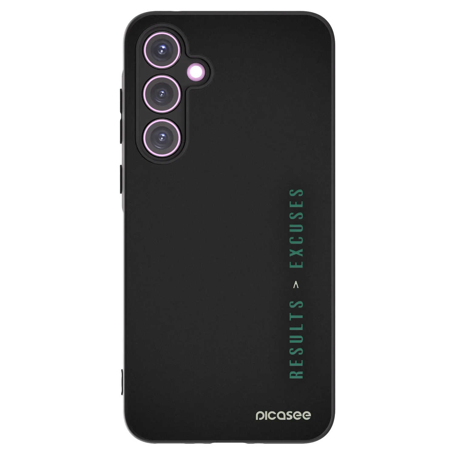 Picasee silikonowe czarne etui na Samsung Galaxy A35 5G A356B - Results x Excuses