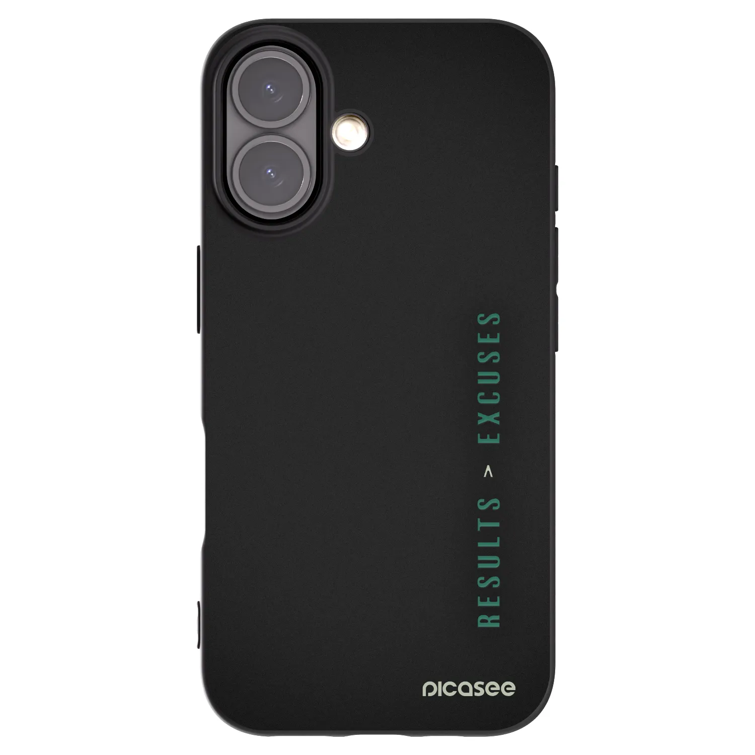 Picasee silikonowe czarne etui na Apple iPhone 16 - Results x Excuses