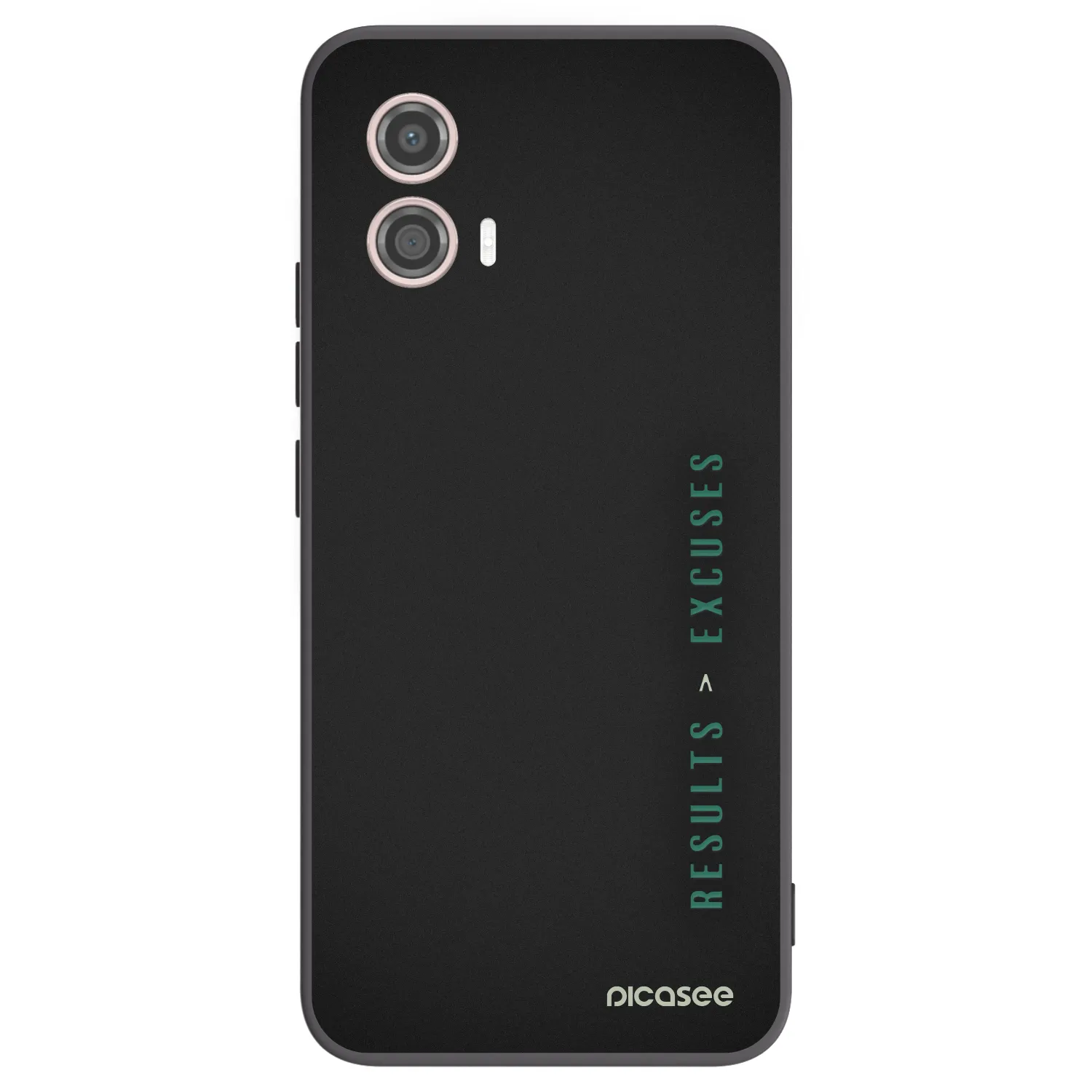 Picasee silikonowe czarne etui na Motorola Moto G53 5G - Results x Excuses