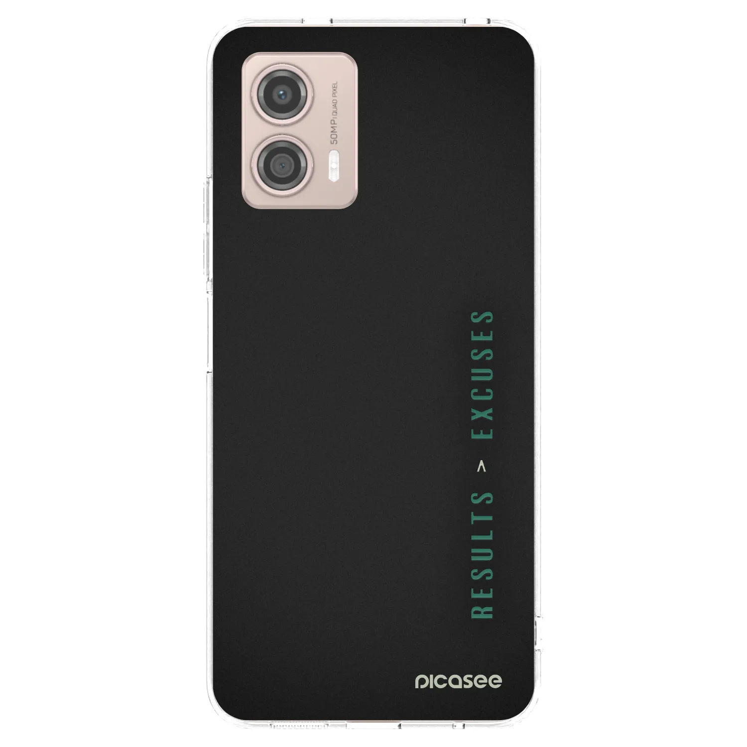 Picasee silikonowe przeźroczyste etui na Motorola Moto G53 5G - Results x Excuses