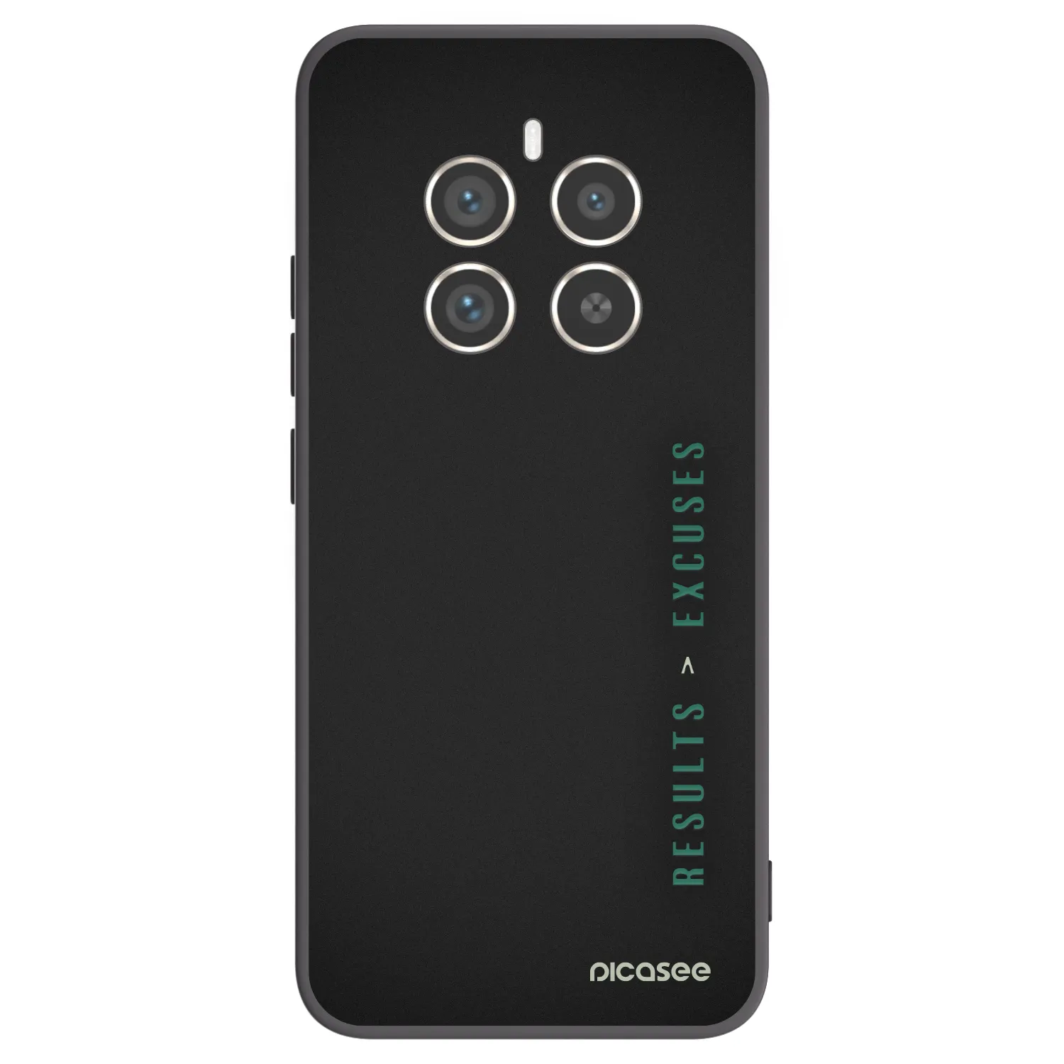 Picasee silikonowe czarne etui na Realme 12 Pro 5G - Results x Excuses