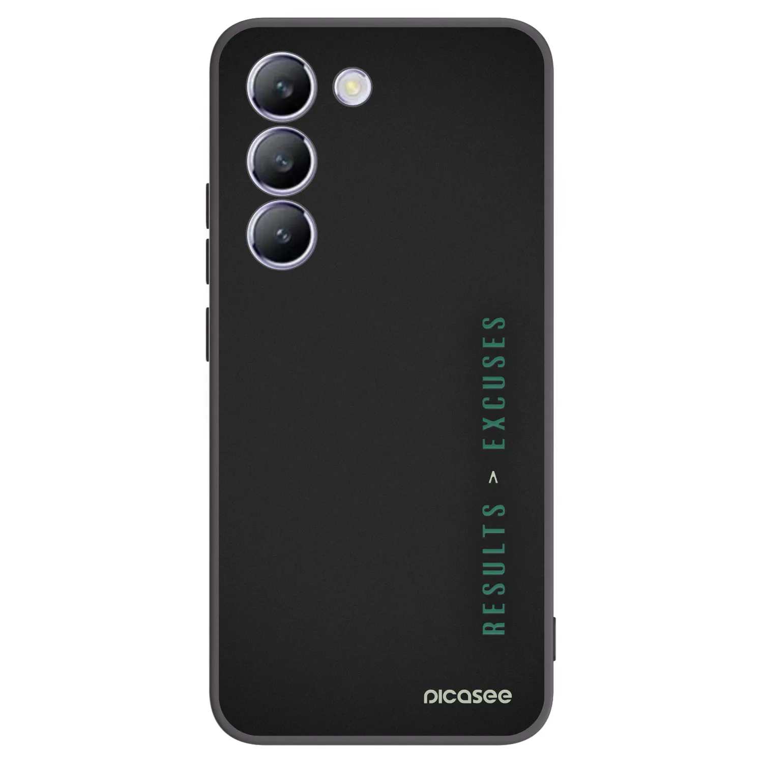 Picasee silikonowe czarne etui na Vivo V40 SE 5G - Results x Excuses