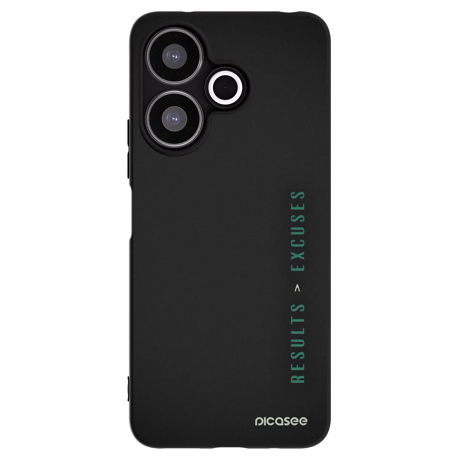 Picasee silikonowe czarne etui na Xiaomi Redmi 13 4G - Results x Excuses