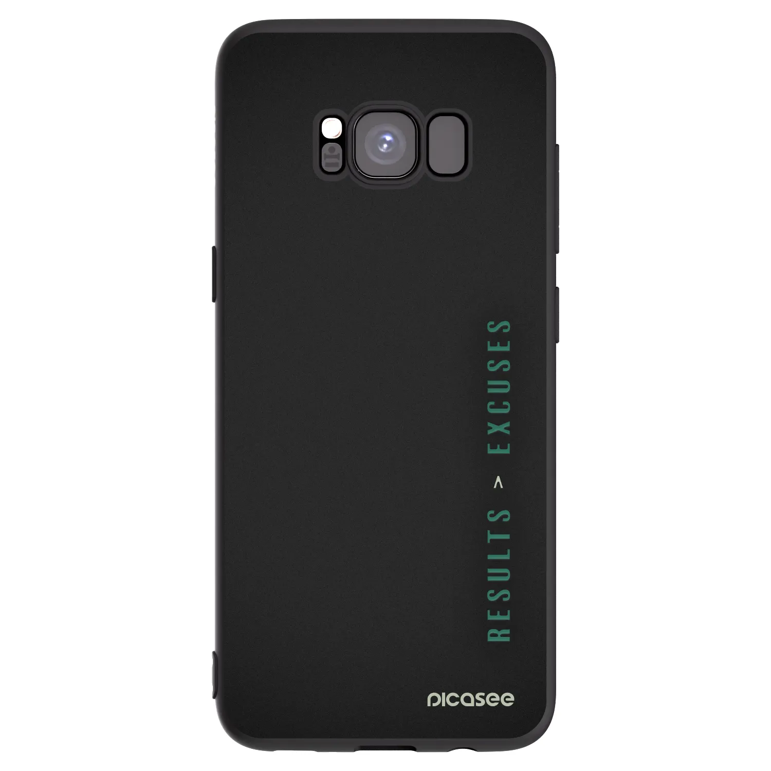 Picasee silikonowe czarne etui na Samsung Galaxy S8 G950F - Results x Excuses