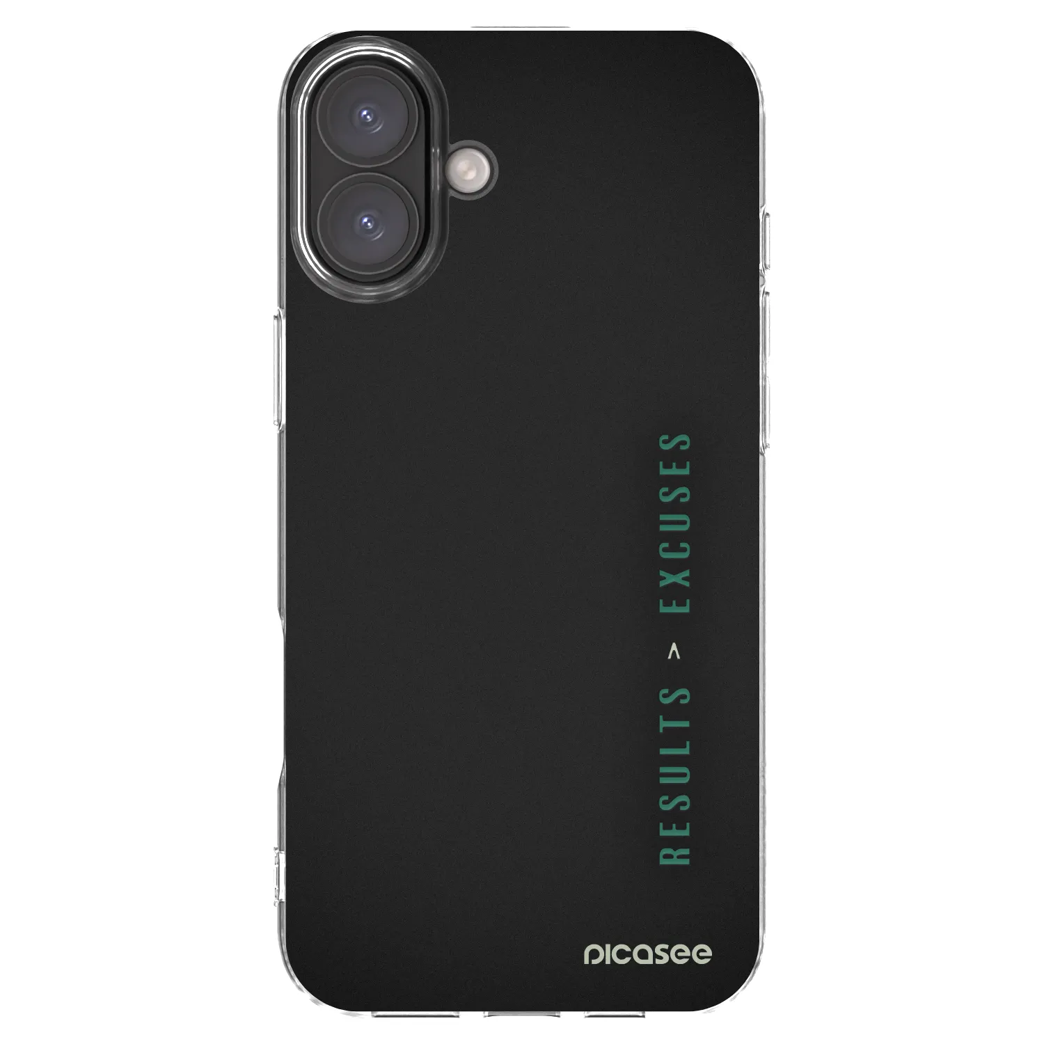 Picasee silikonowe przeźroczyste etui na Apple iPhone 16 Plus - Results x Excuses