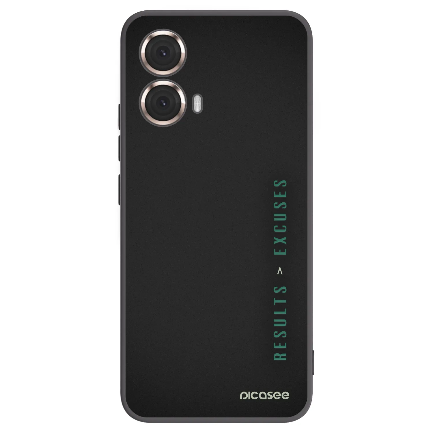 Picasee silikonowe czarne etui na Motorola Moto G85 - Results x Excuses