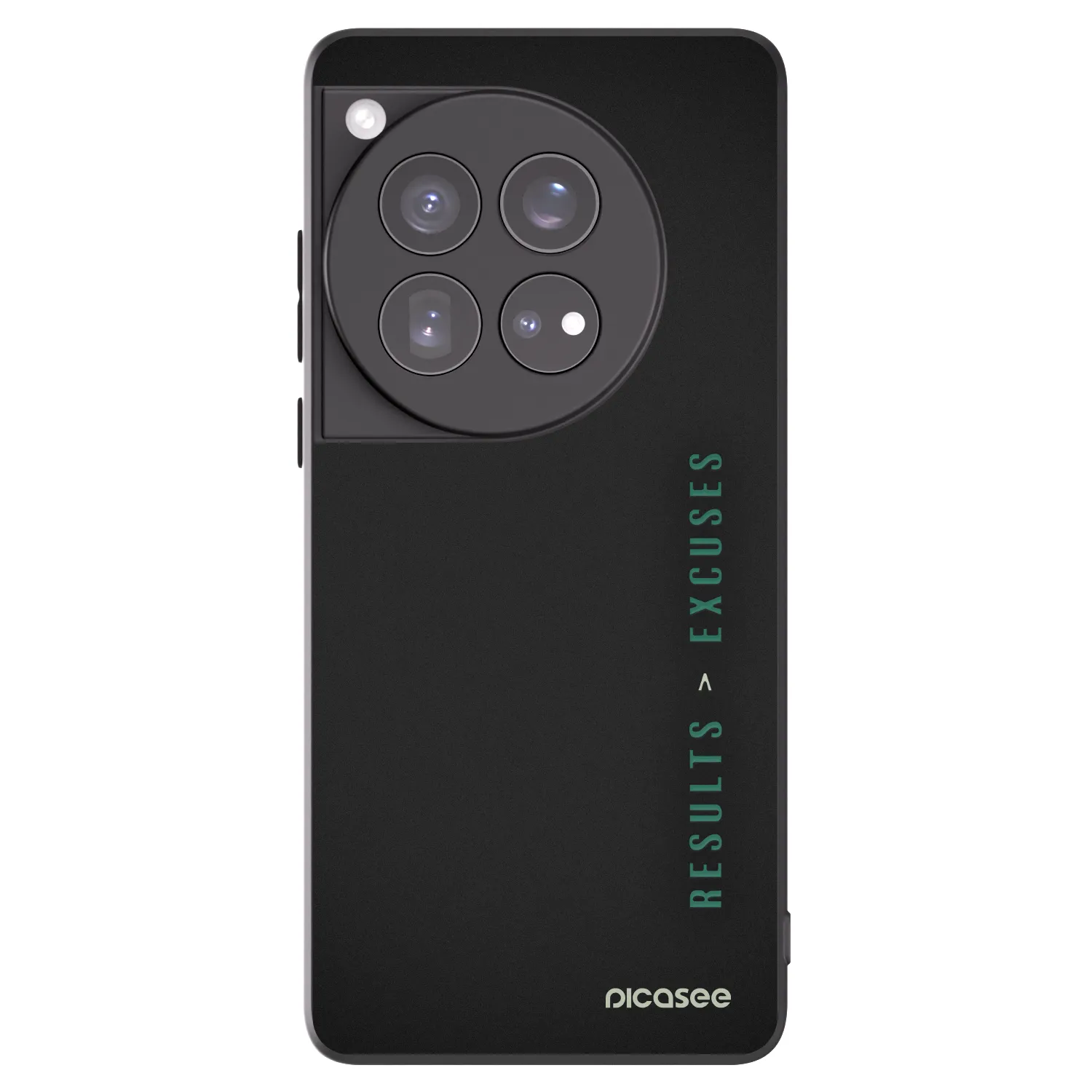 Picasee silikonowe czarne etui na OnePlus 12 5G - Results x Excuses