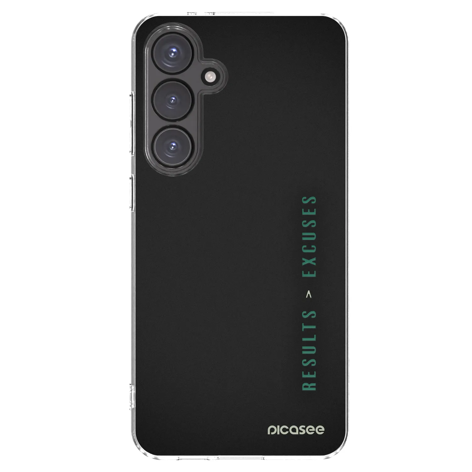 Picasee silikonowe przeźroczyste etui na Samsung Galaxy S24 FE S721B - Results x Excuses