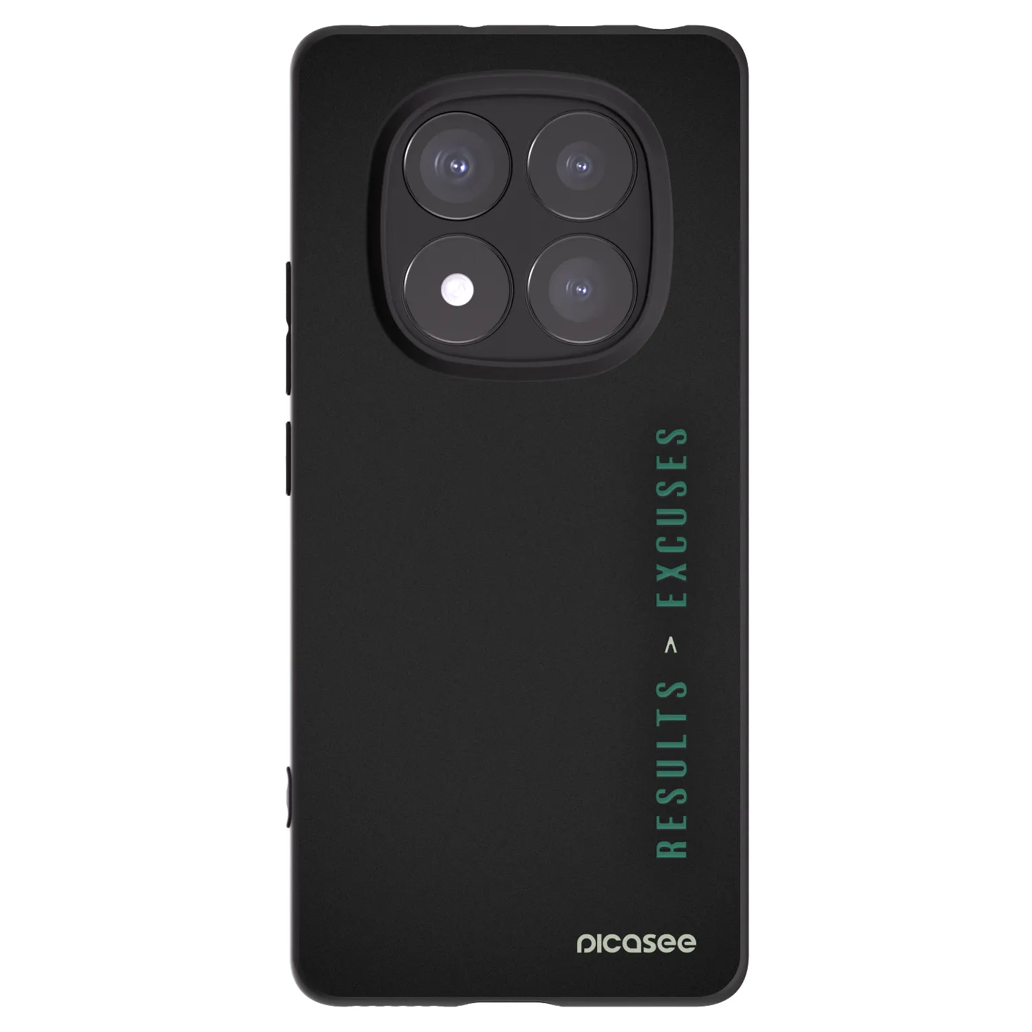 Picasee silikonowe czarne etui na Xiaomi Redmi Note 14 Pro 5G - Results x Excuses