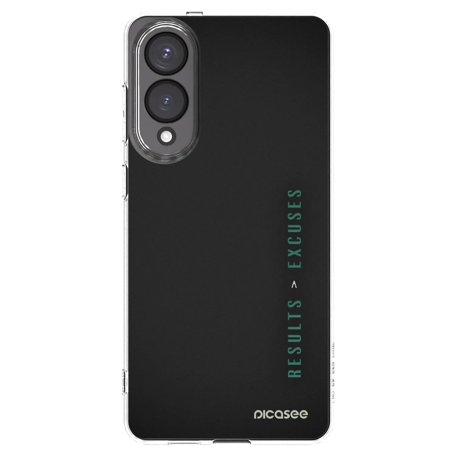 Picasee silikonowe przeźroczyste etui na Samsung Galaxy S25 Edge 5G - Results x Excuses