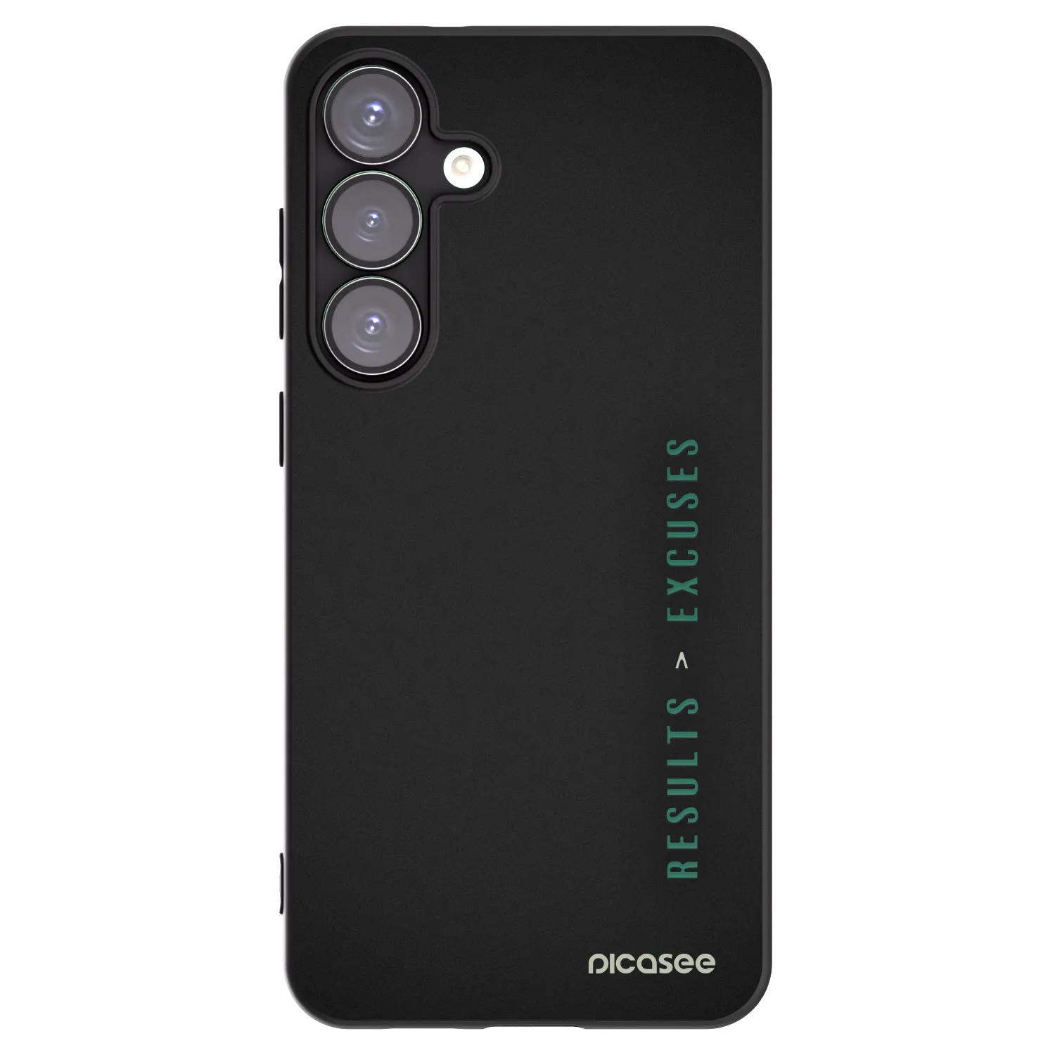 Picasee silikonowe czarne etui na Samsung Galaxy S25+ 5G - Results x Excuses
