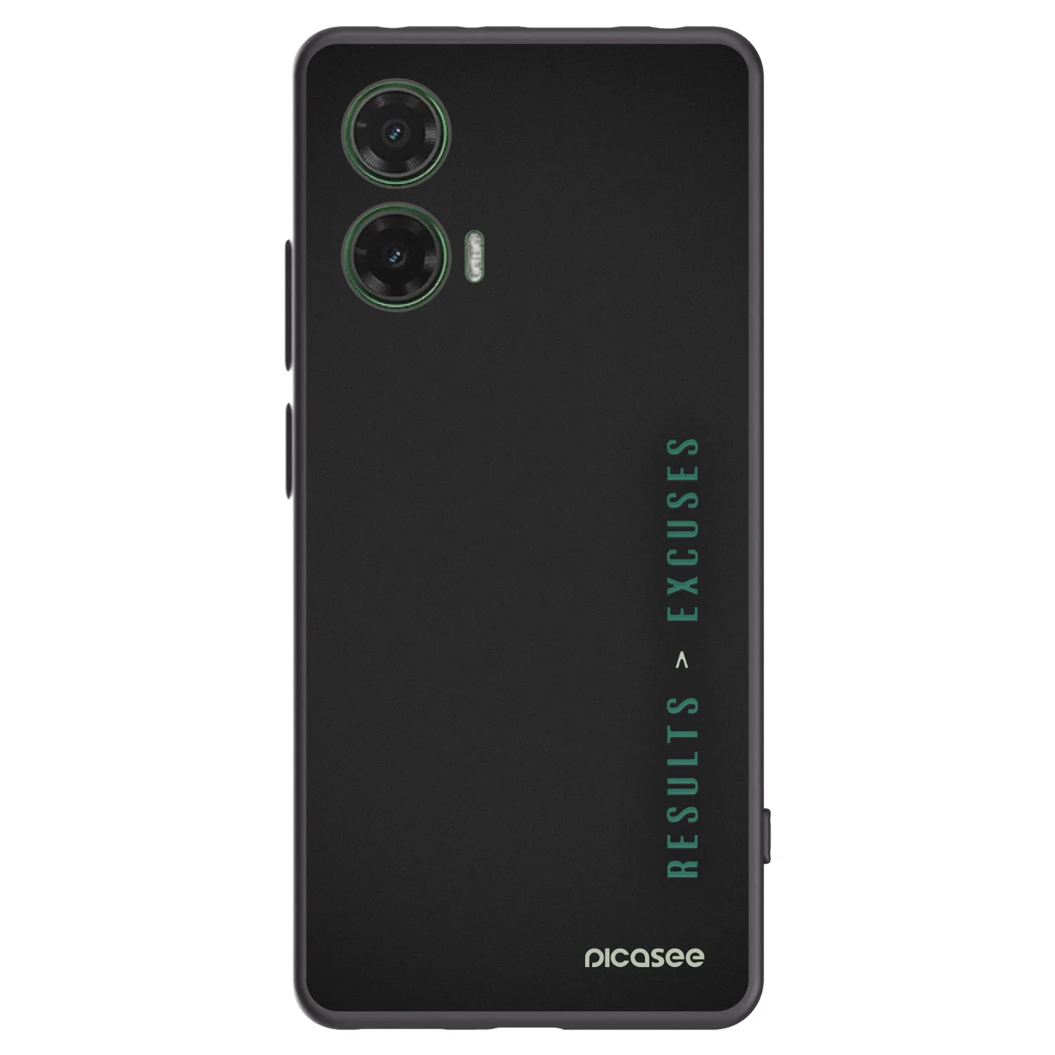 Picasee silikonowe czarne etui na Motorola Moto G35 5G - Results x Excuses