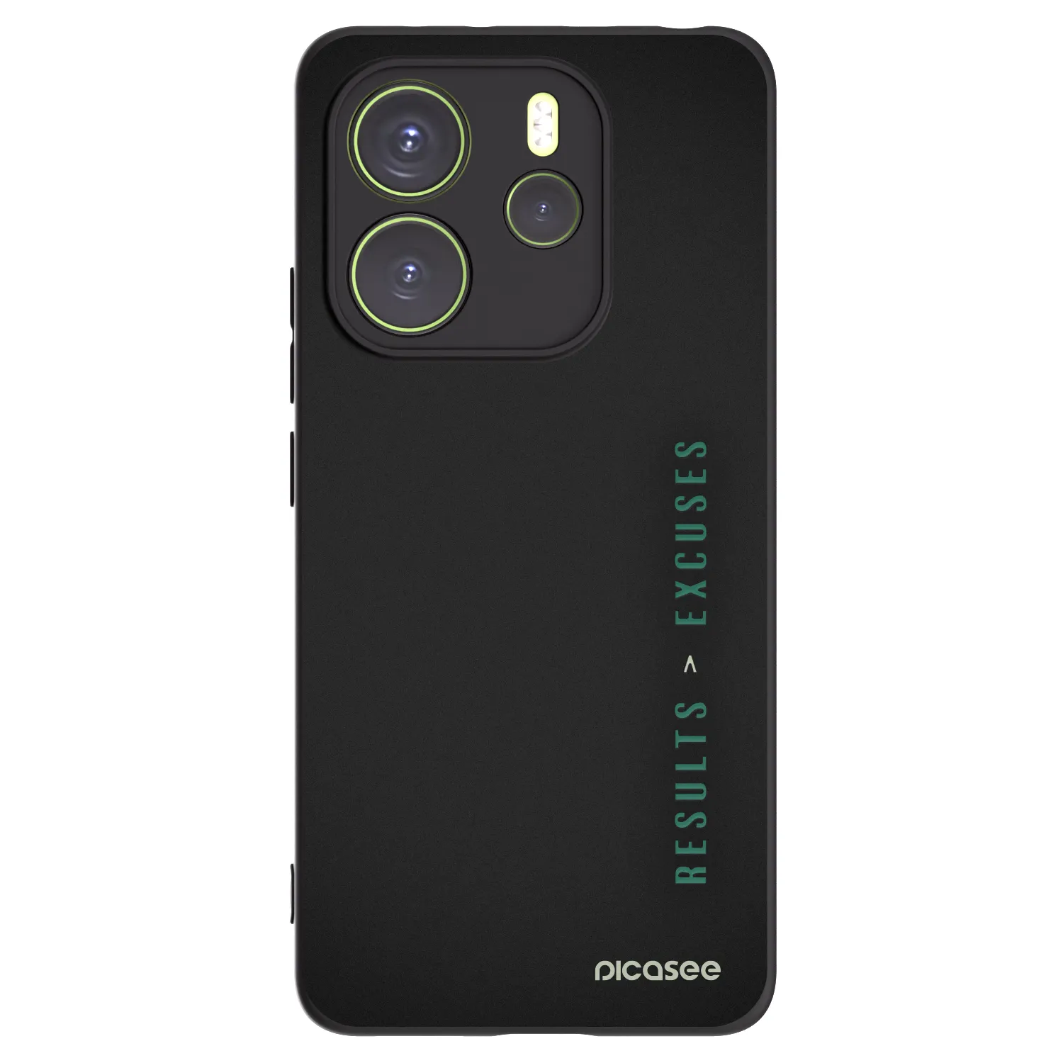 Picasee silikonowe czarne etui na Xiaomi Redmi Note 14 4G - Results x Excuses