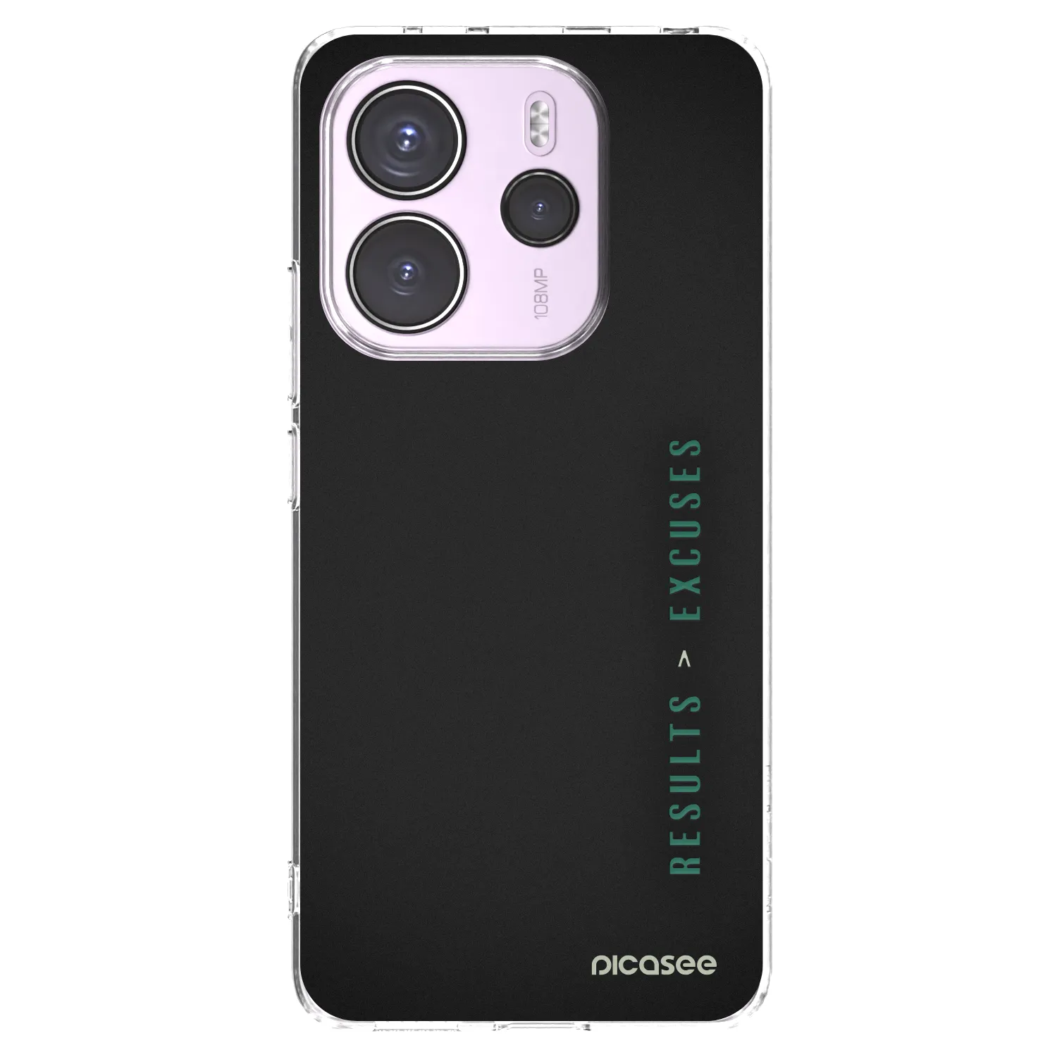Picasee silikonowe przeźroczyste etui na Xiaomi Redmi Note 14 4G - Results x Excuses
